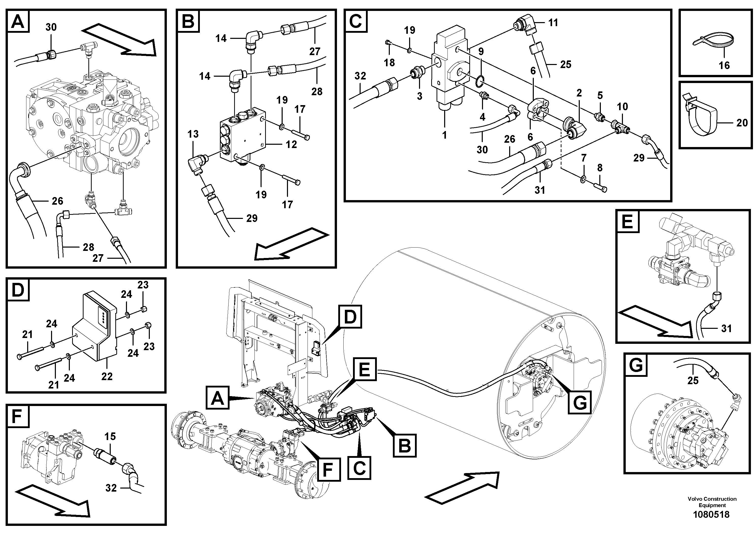 Timing gear casing VOE12810253 VOLVO