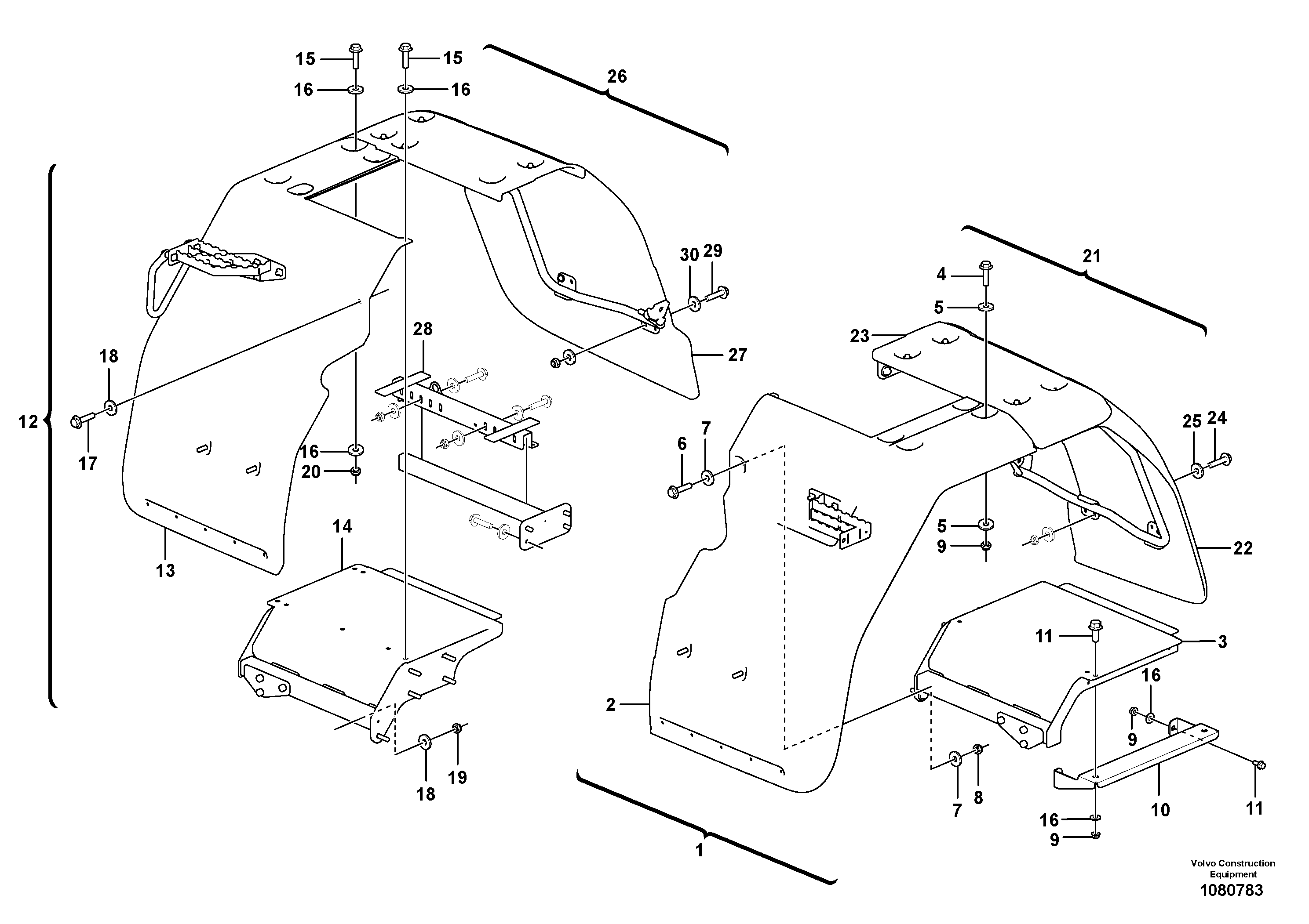 Seat frame VOE16810675 VOLVO