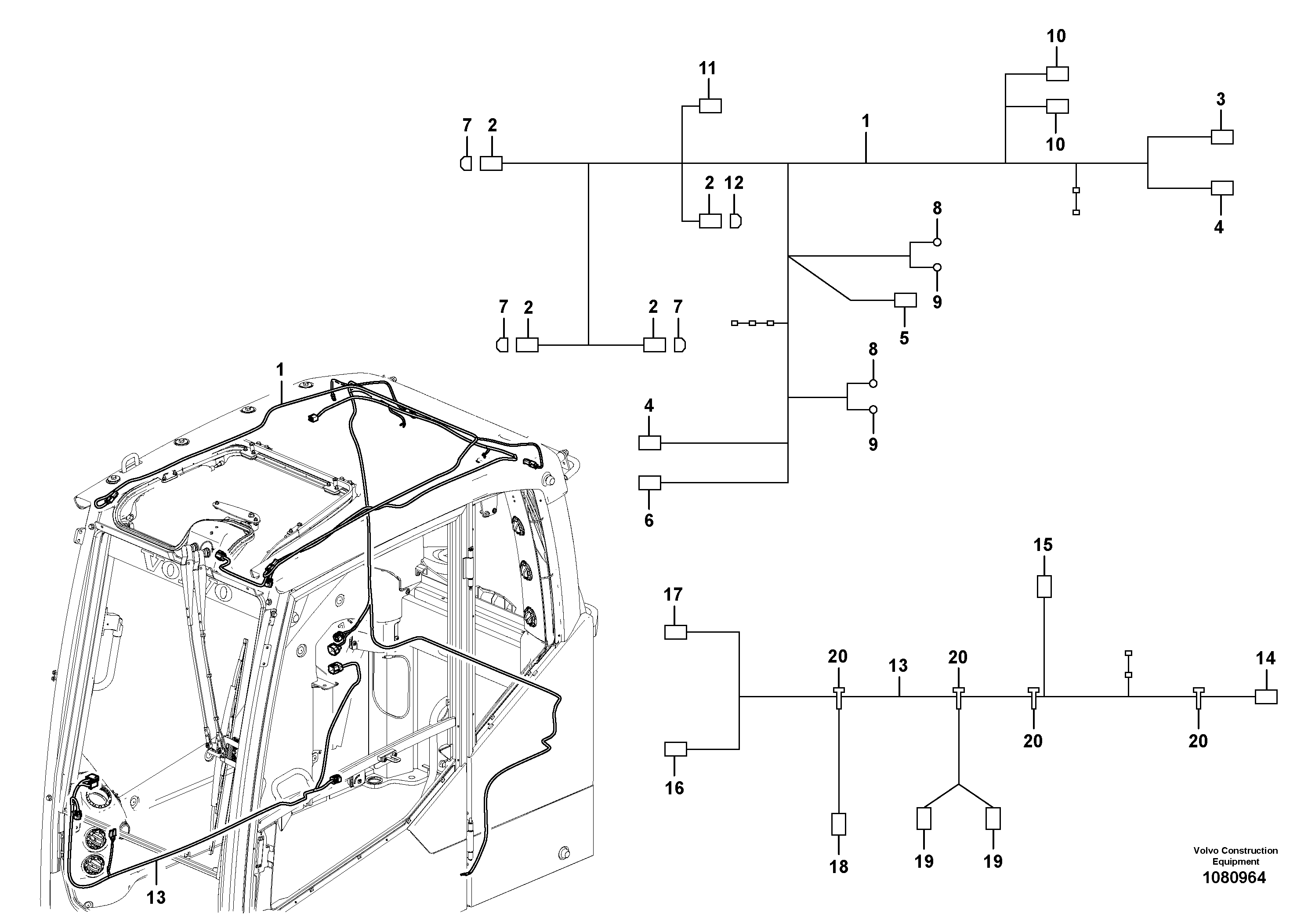 Cabin roof VOE14598050 VOLVO