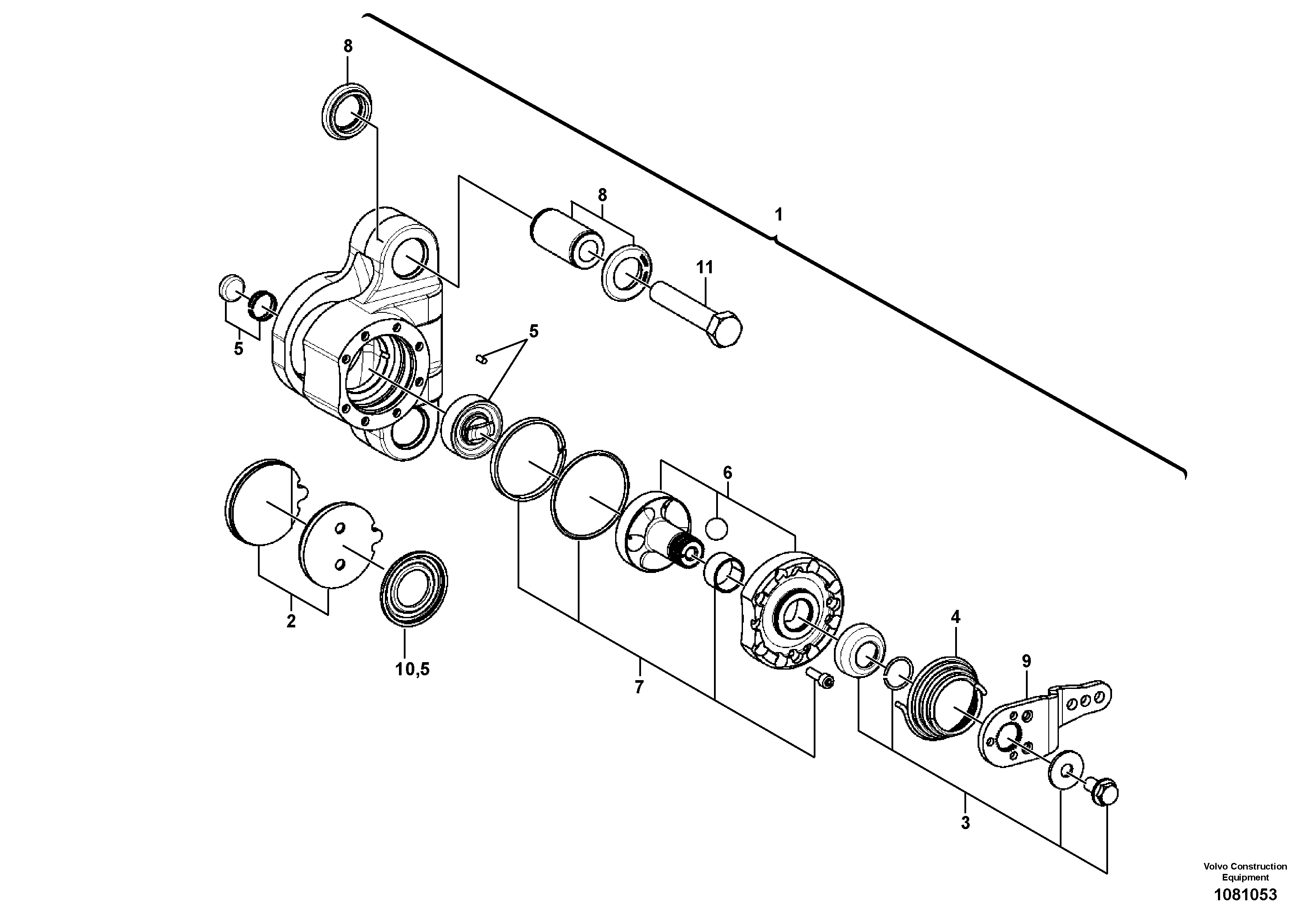 Link bearing VOE17444922 VOLVO