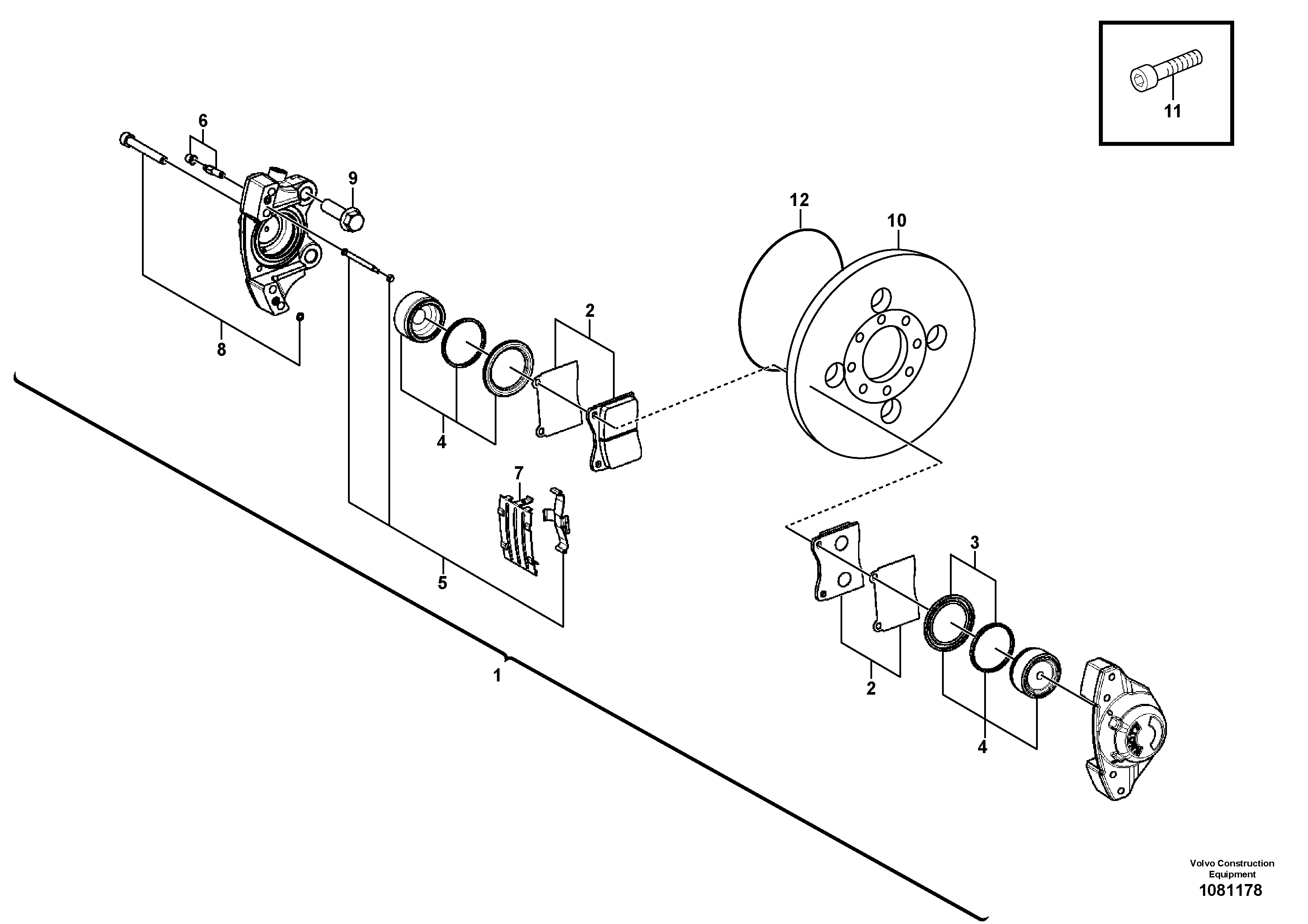 Link bearing VOE17444909 VOLVO