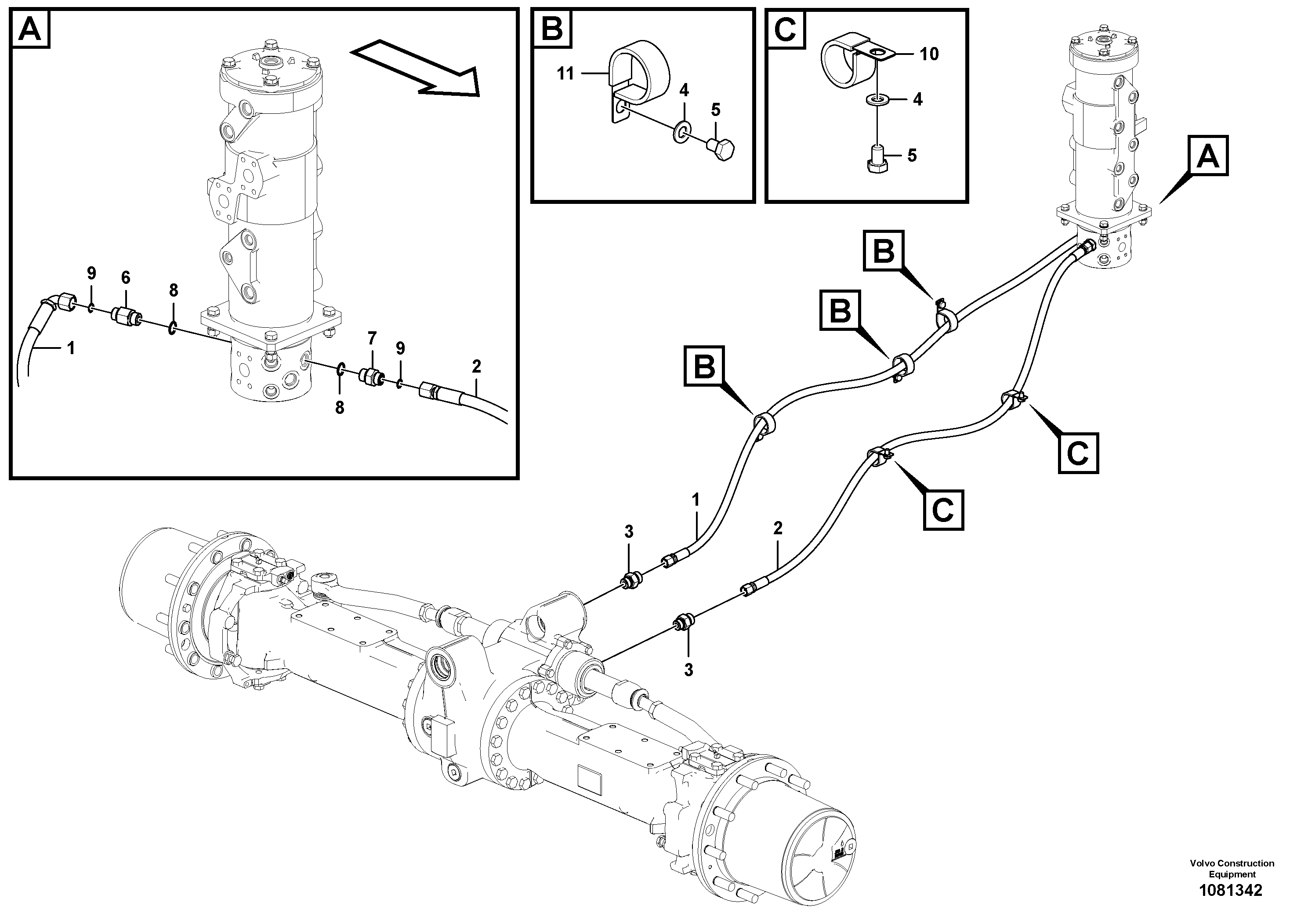Timing gear casing VOE15801203 VOLVO