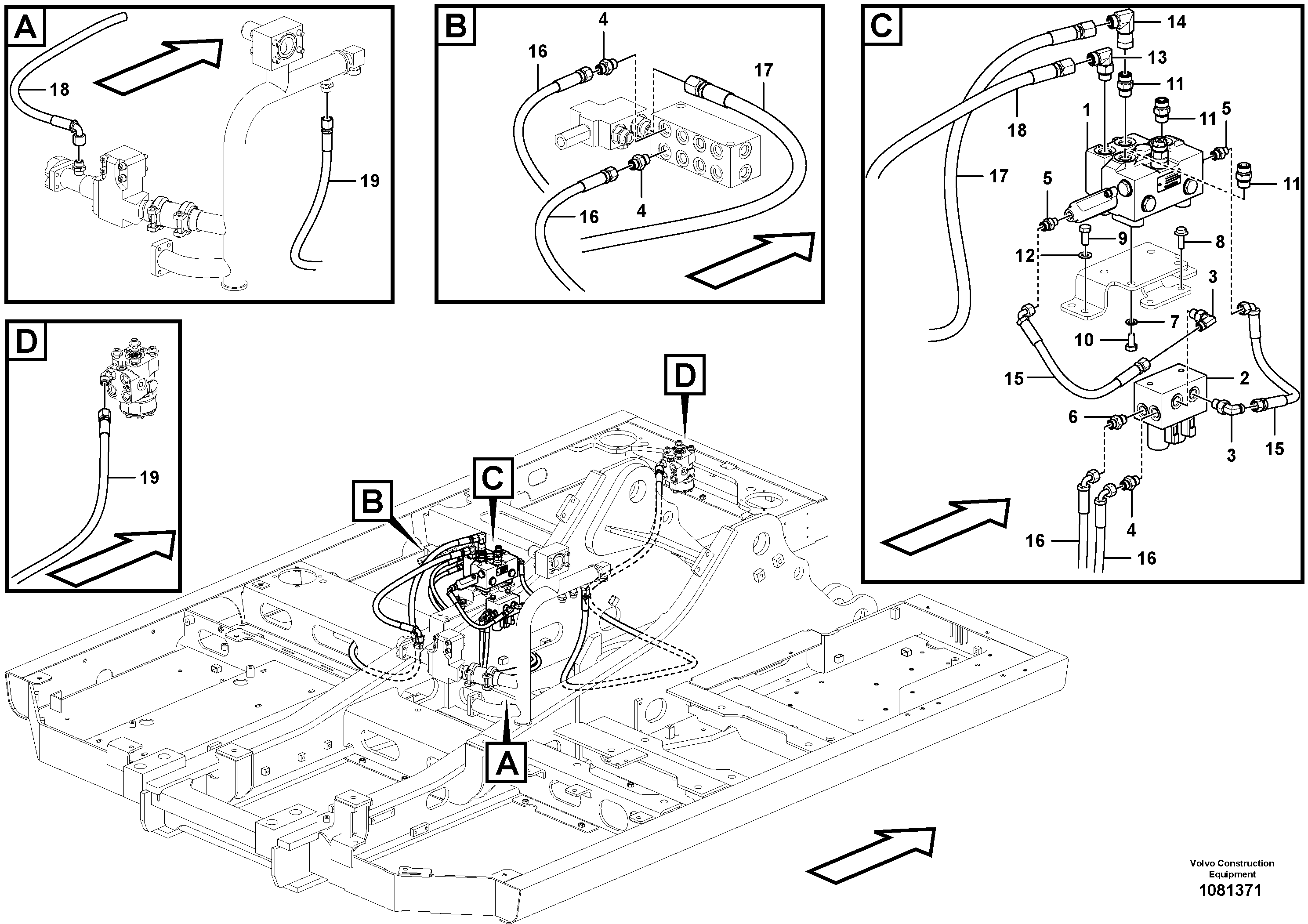 Timing gear casing VOE15141924 VOLVO