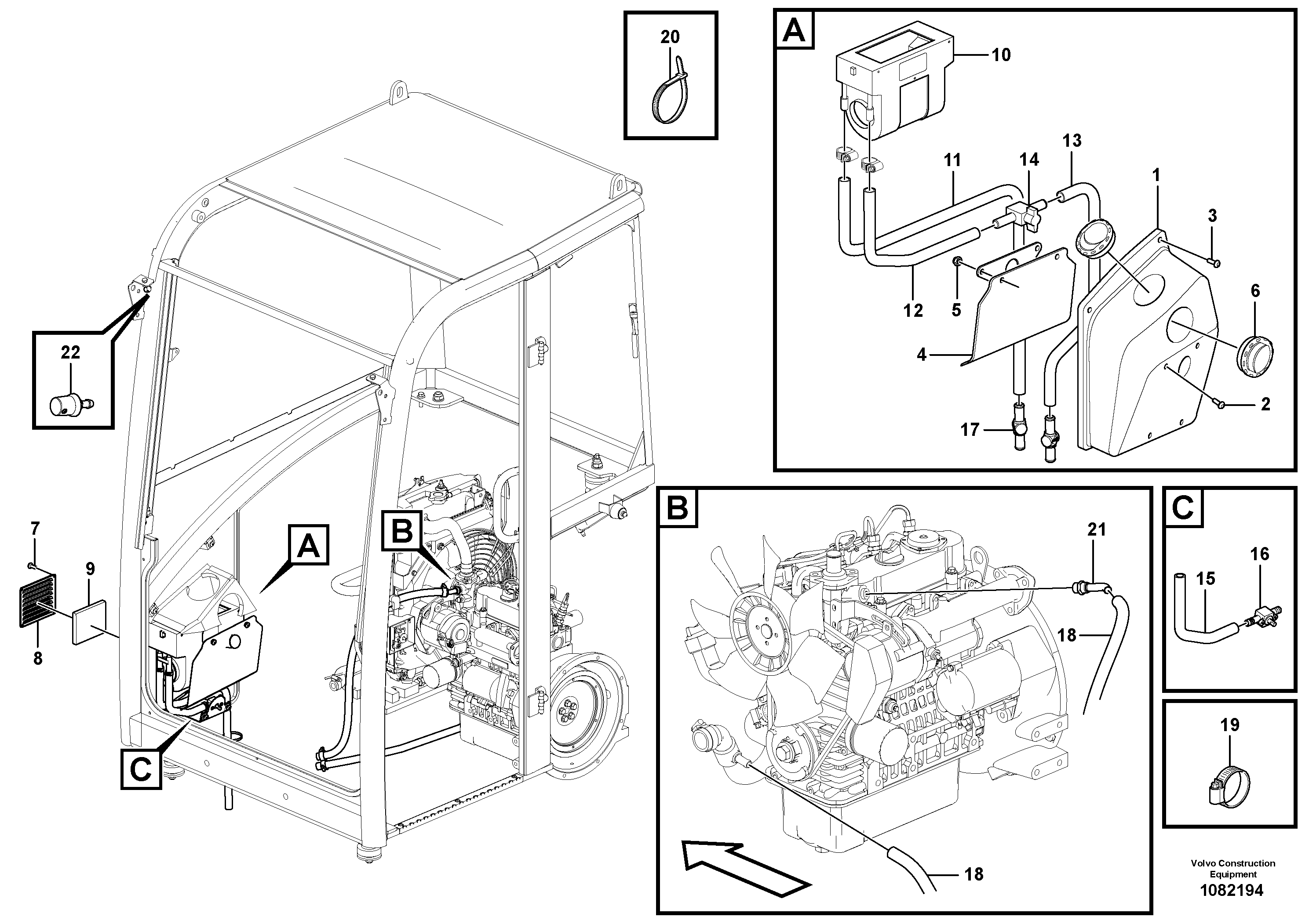 Boom Cylinder VOE15169887 VOLVO