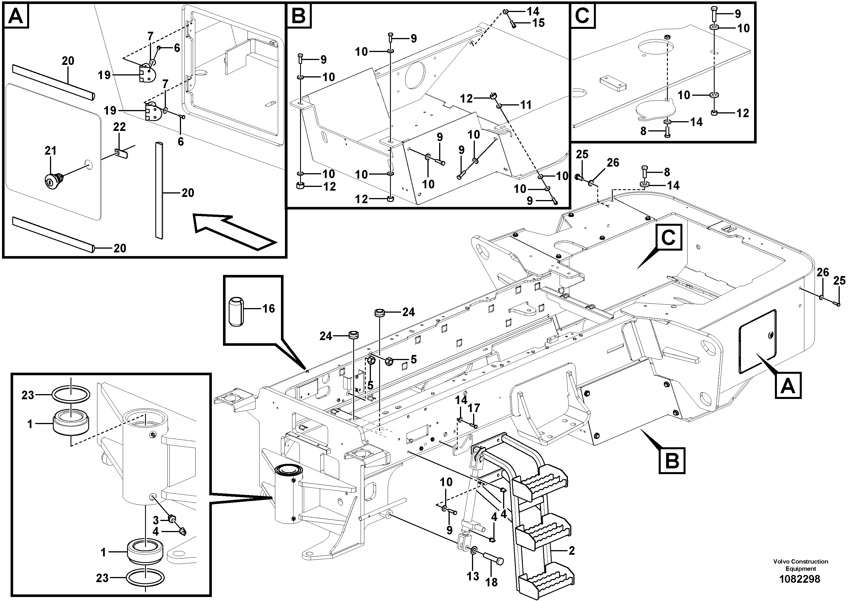Pedal bracket R.h. VOE12819605 VOLVO