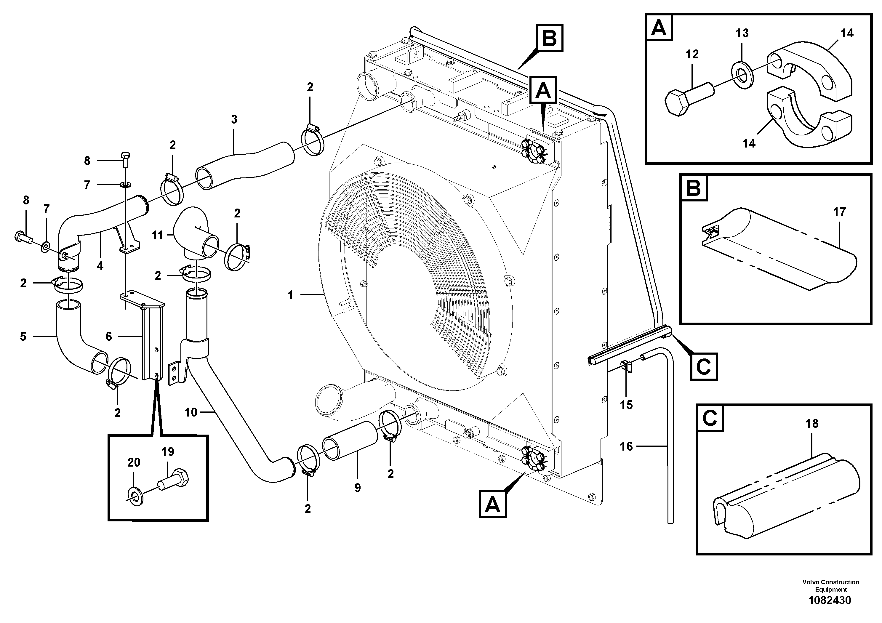 Seat frame VOE12813356 VOLVO