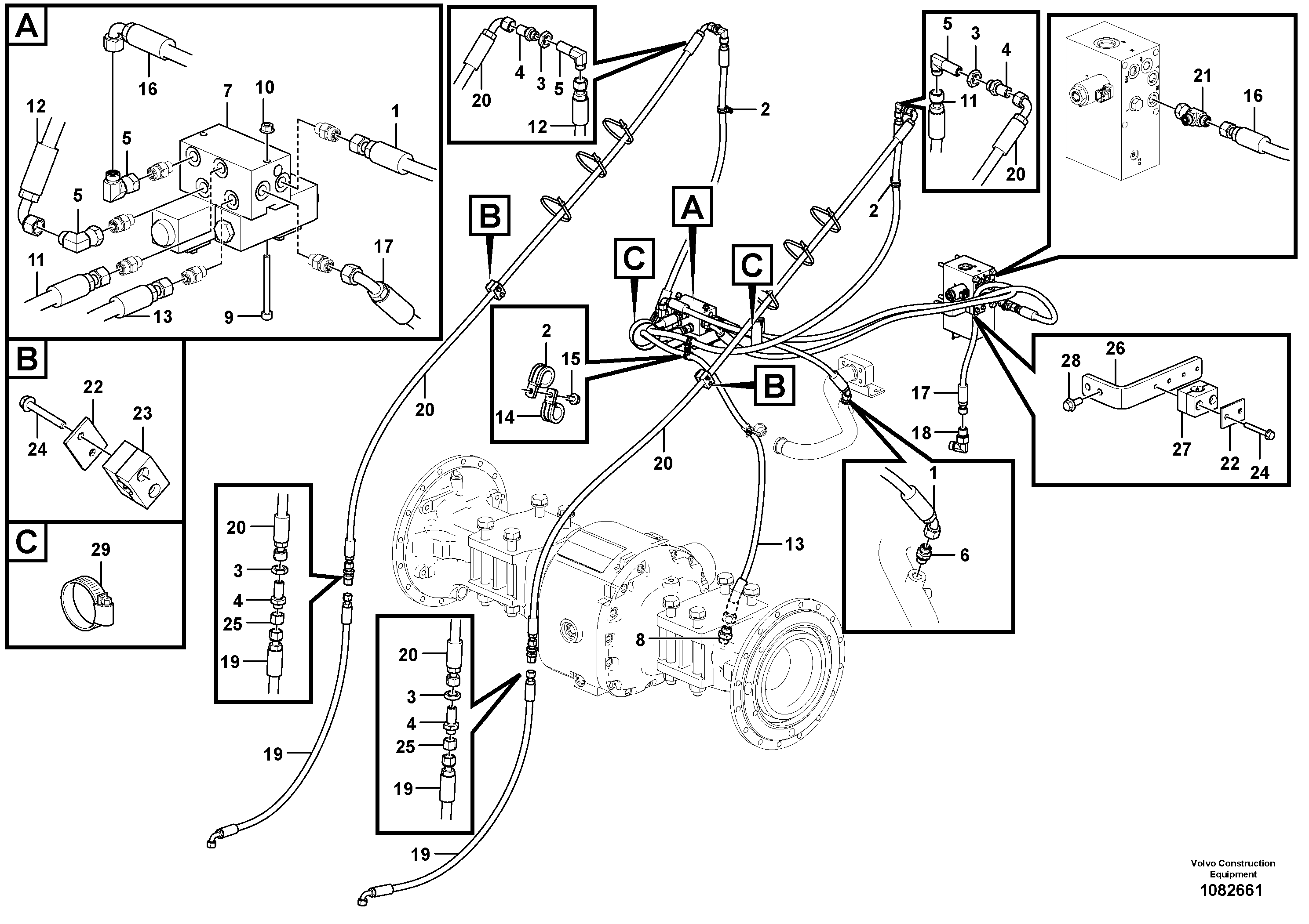 Hose assembly VOE15801067 VOLVO