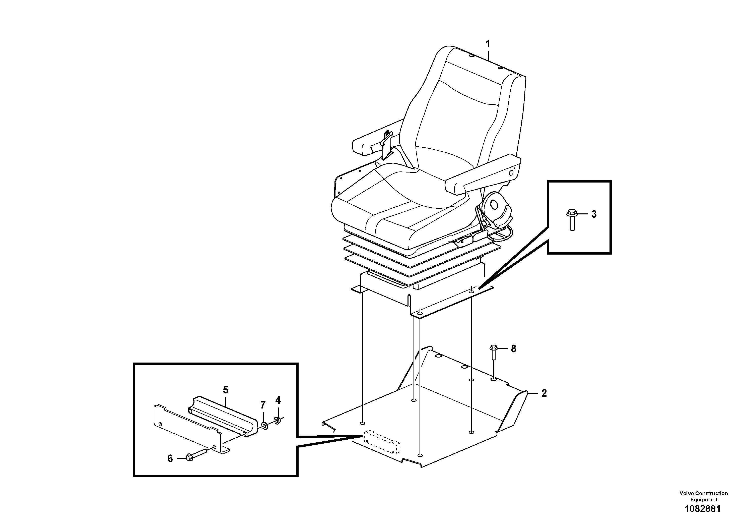 Seat frame VOE16054835 VOLVO