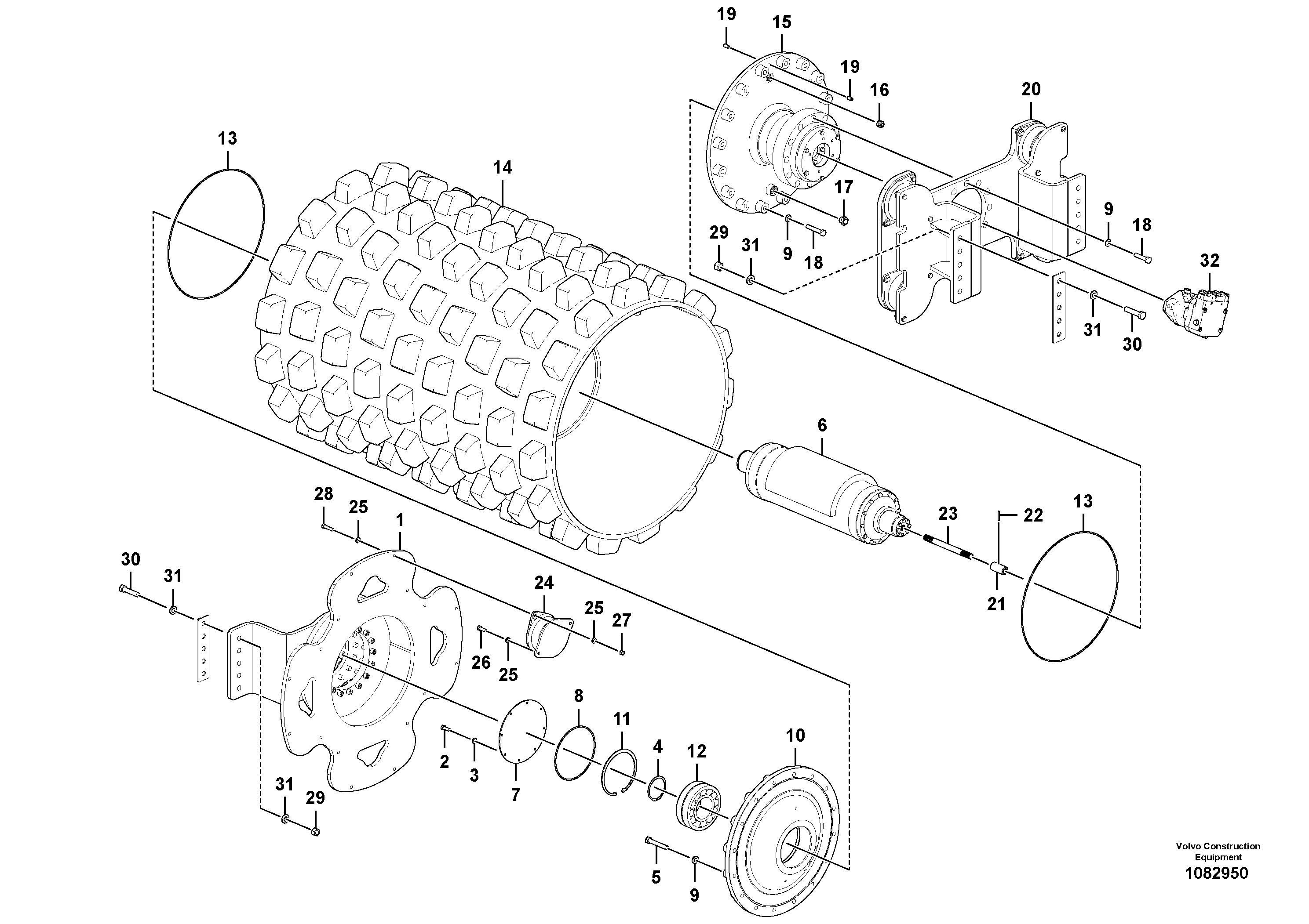 Balancer gasket VOE12814650 VOLVO