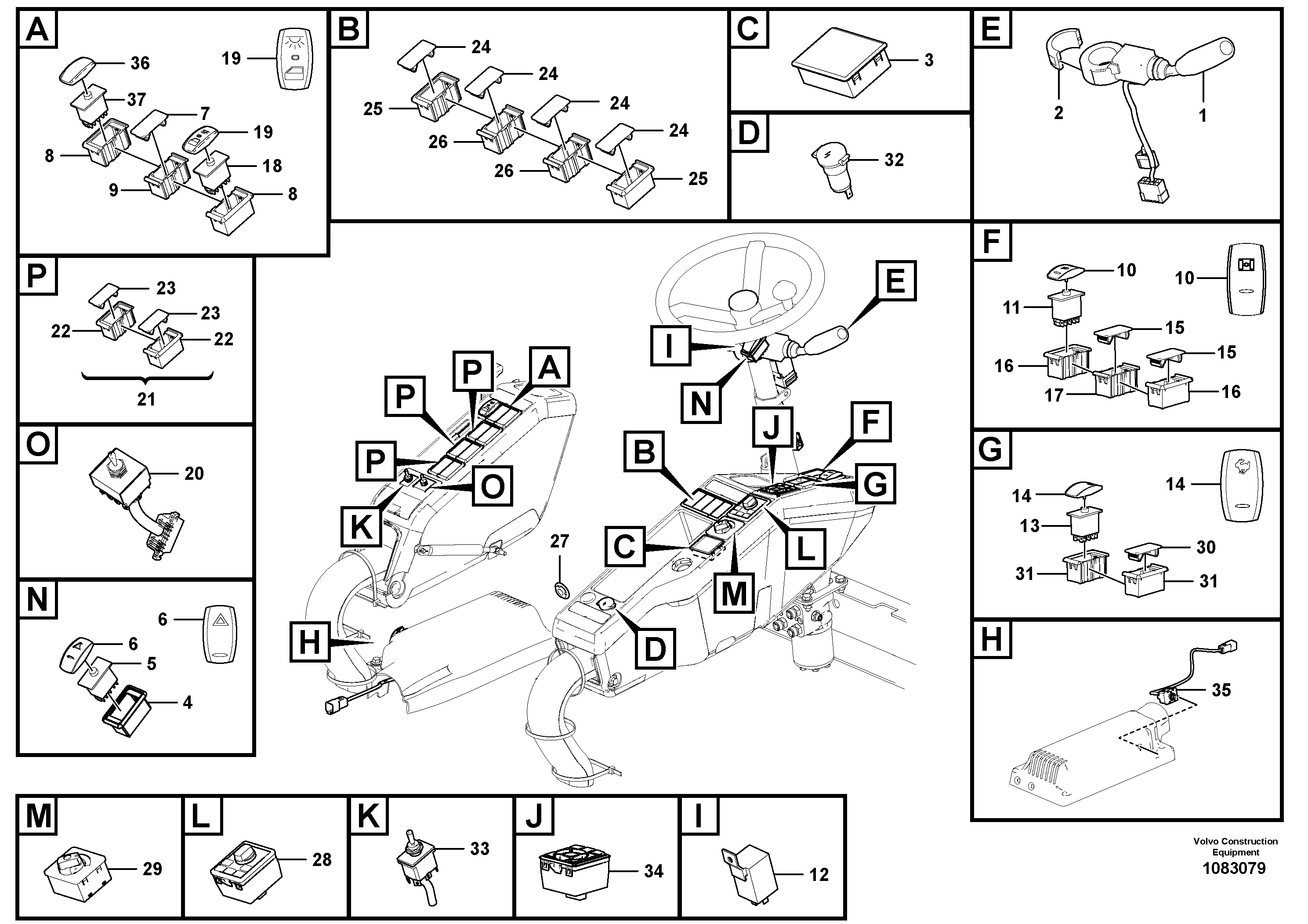 Cab Latch Sw VOE14690137 VOLVO