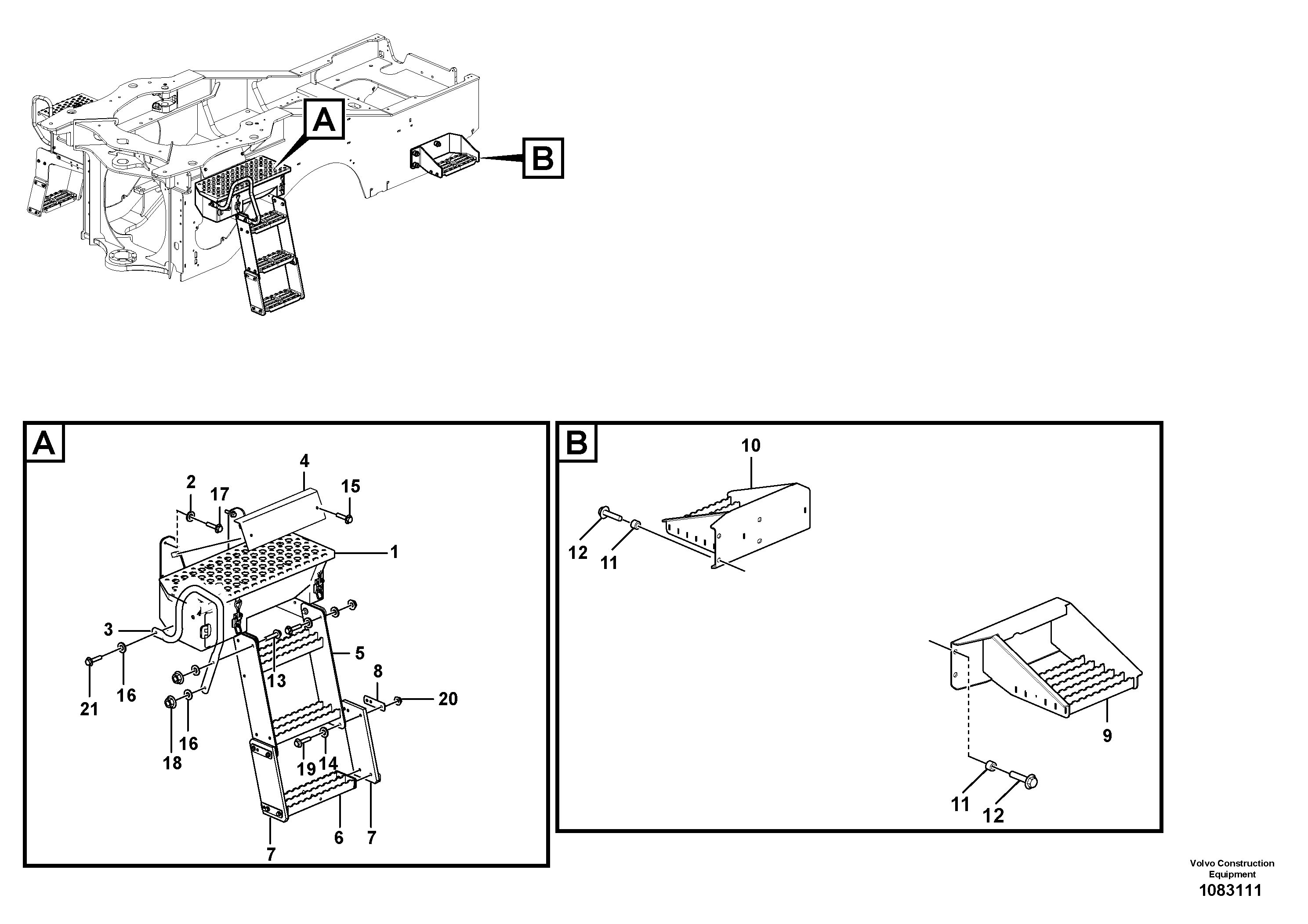 Pedal bracket L.h. VOE16046983 VOLVO