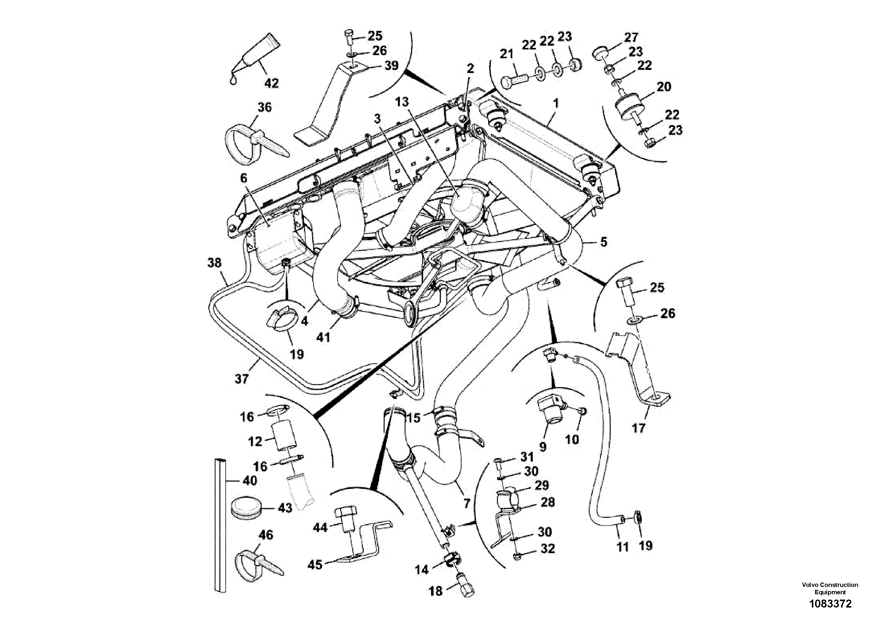 Fuel pipes, VOE17446632 VOLVO