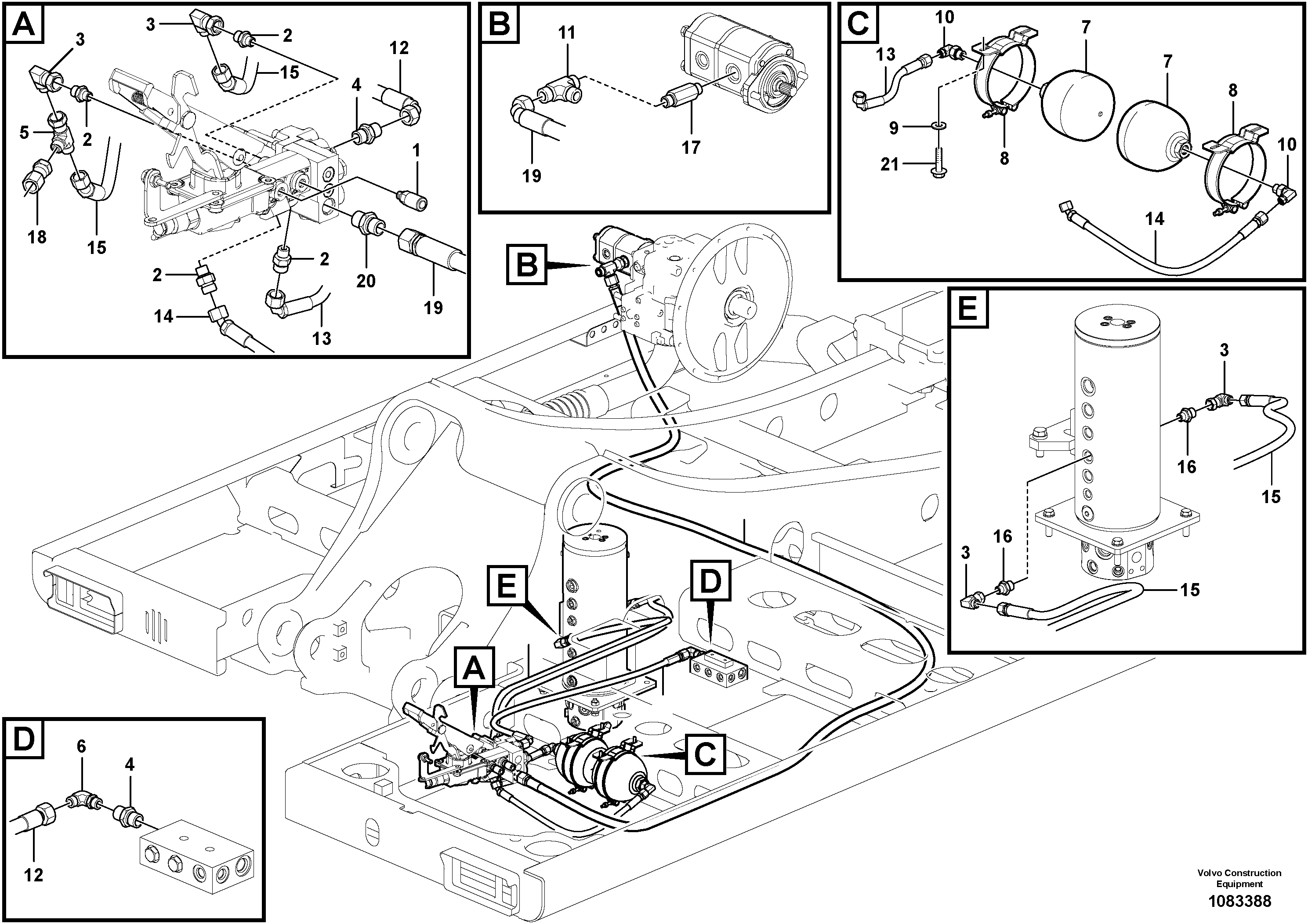 Timing gear casing VOE15800797 VOLVO