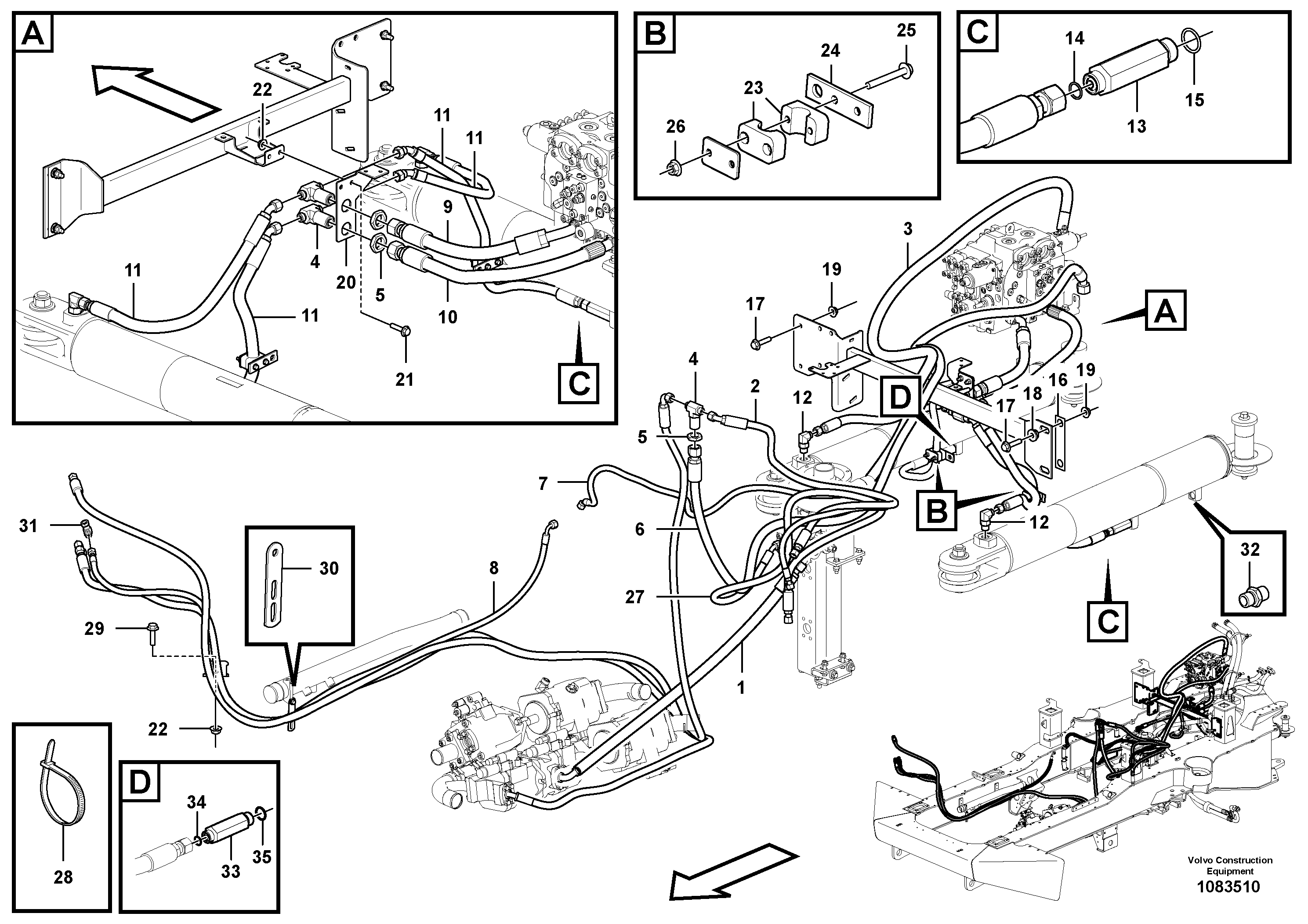 Timing gear casing VOE937060 VOLVO