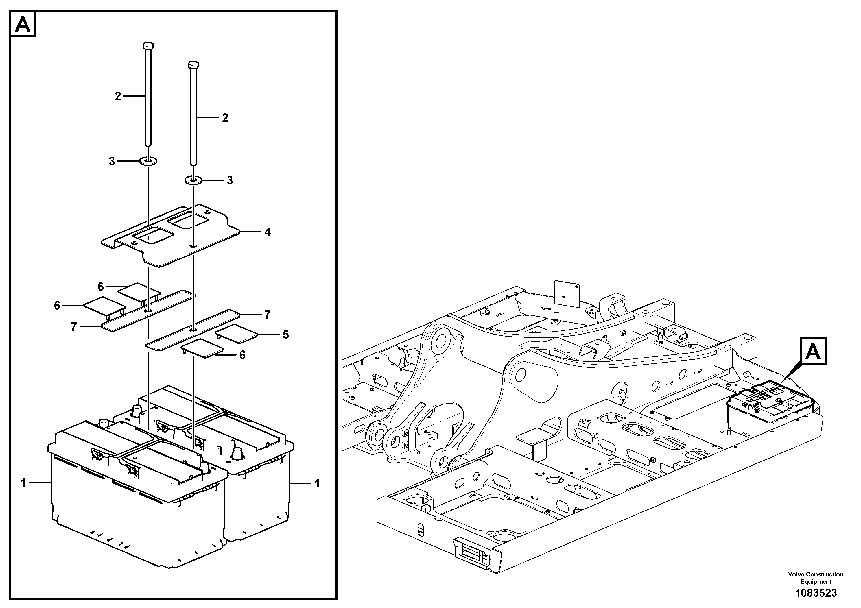 Mounting rail VOE60110263 VOLVO