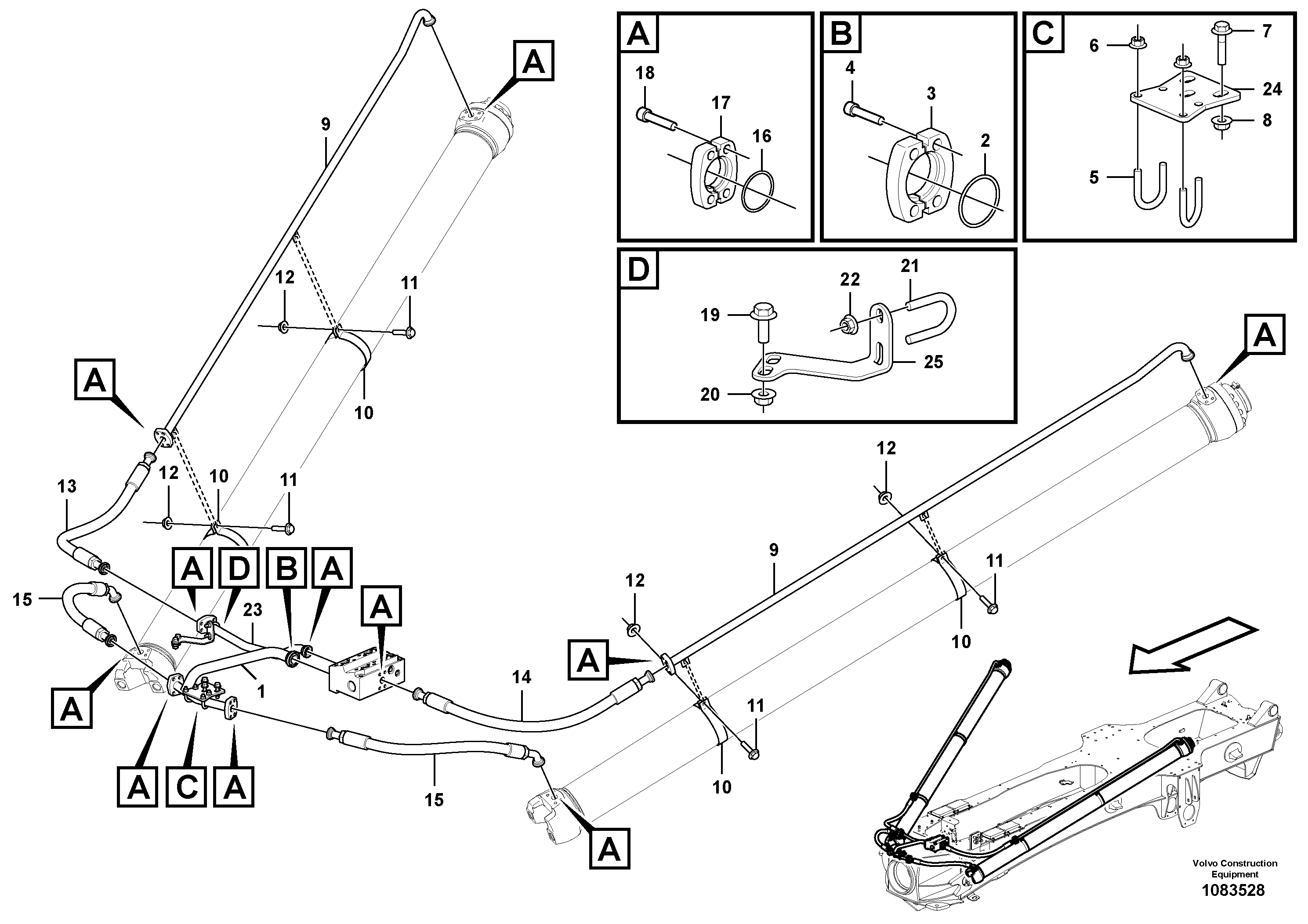 Seat frame VOE16871990 VOLVO
