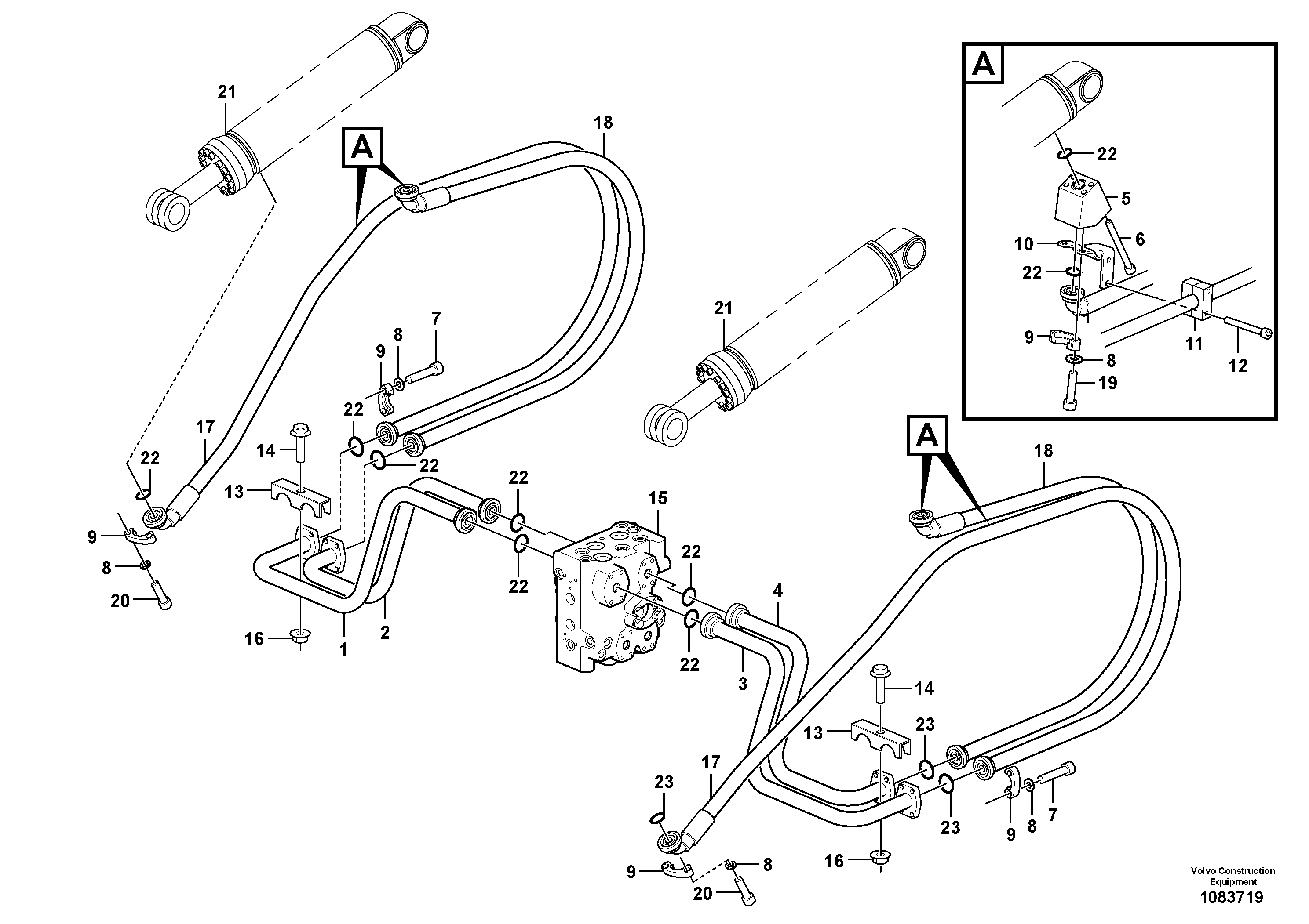 Control sleeve VOE16043036 VOLVO