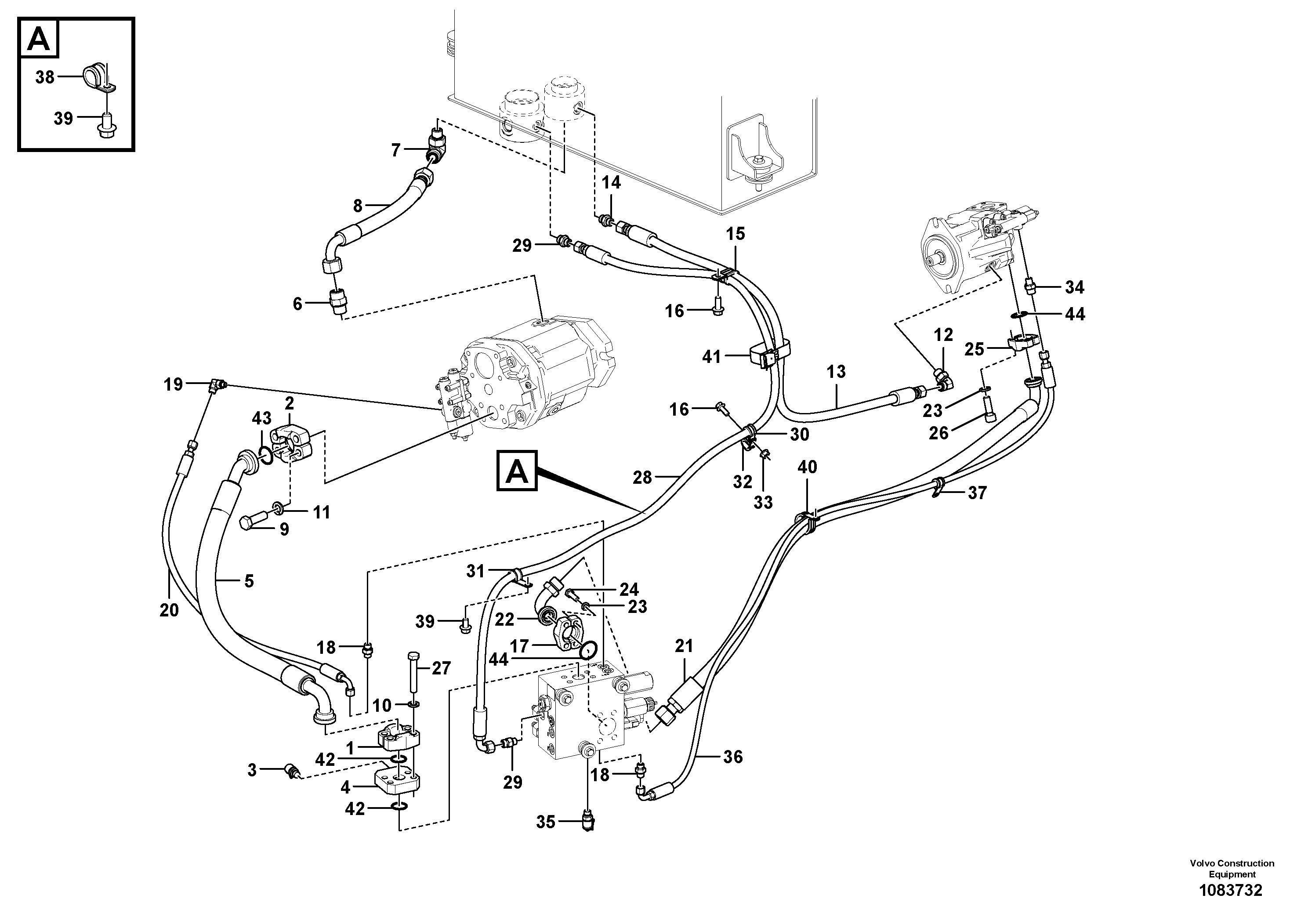 Timing gear casing VOE15800655 VOLVO