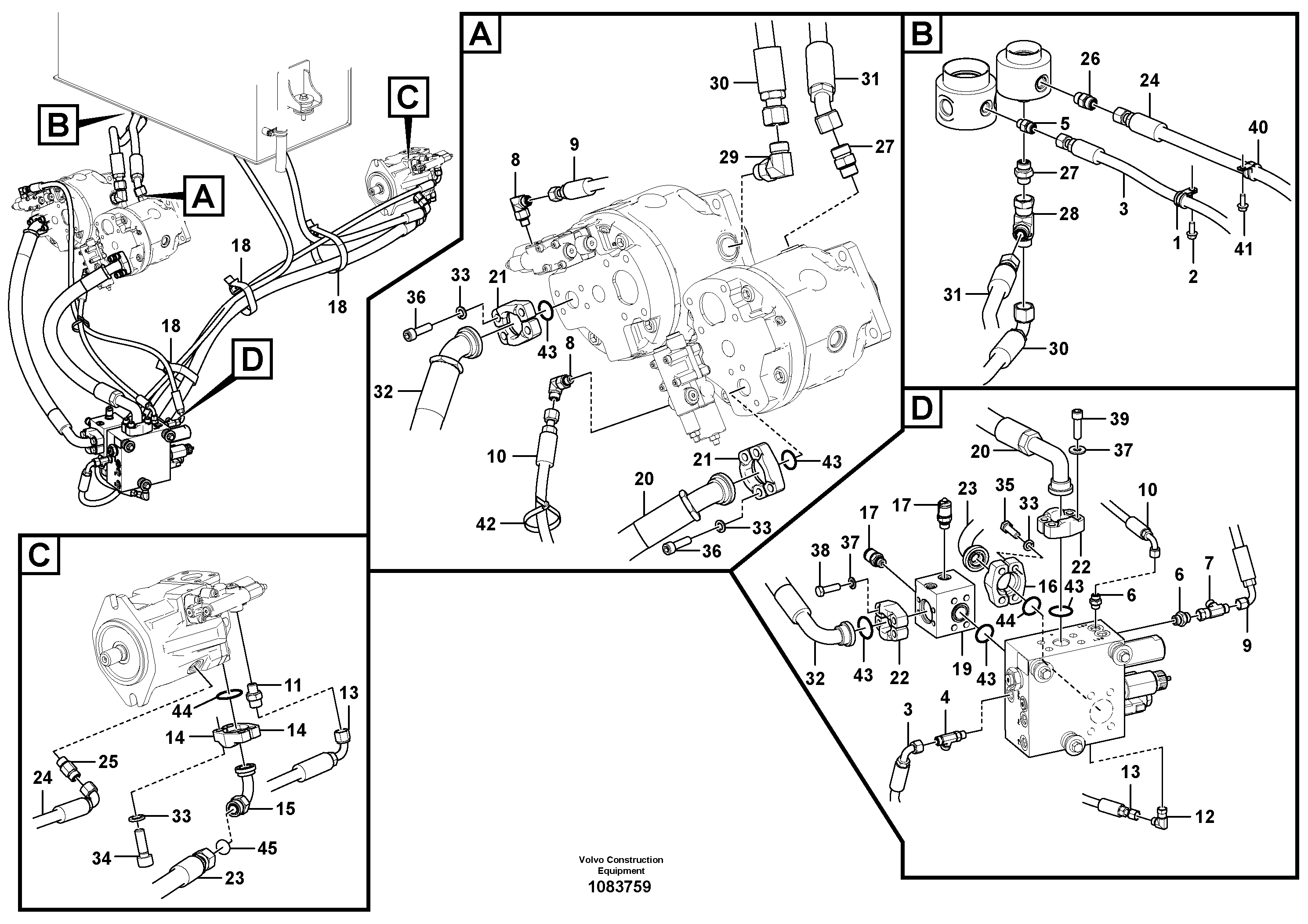 Timing gear casing VOE16044336 VOLVO