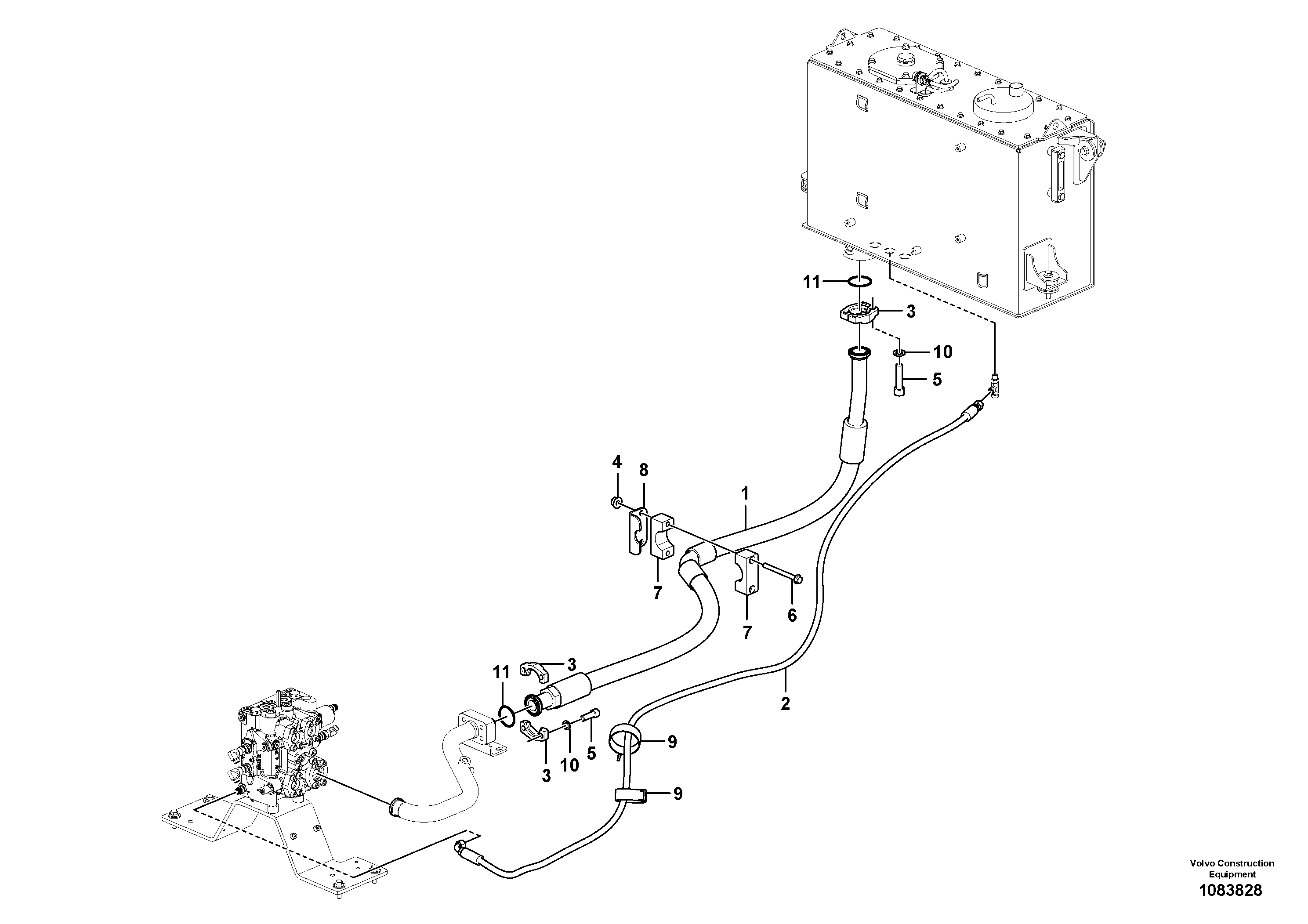 Hose assembly VOE16056402 VOLVO