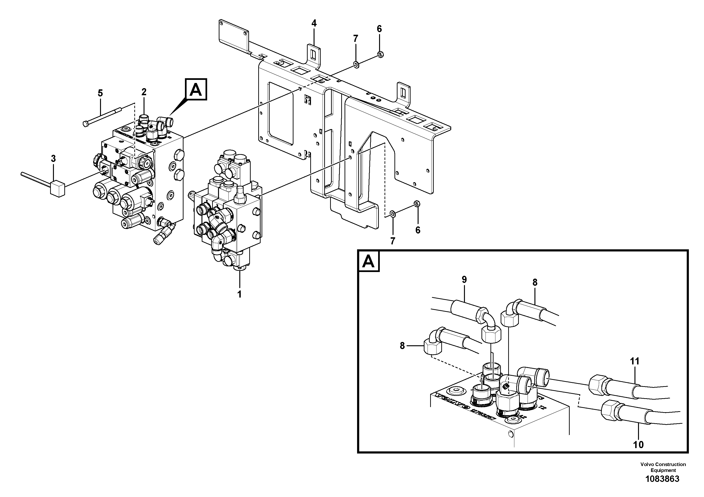 Radio Support VOE12761803 VOLVO