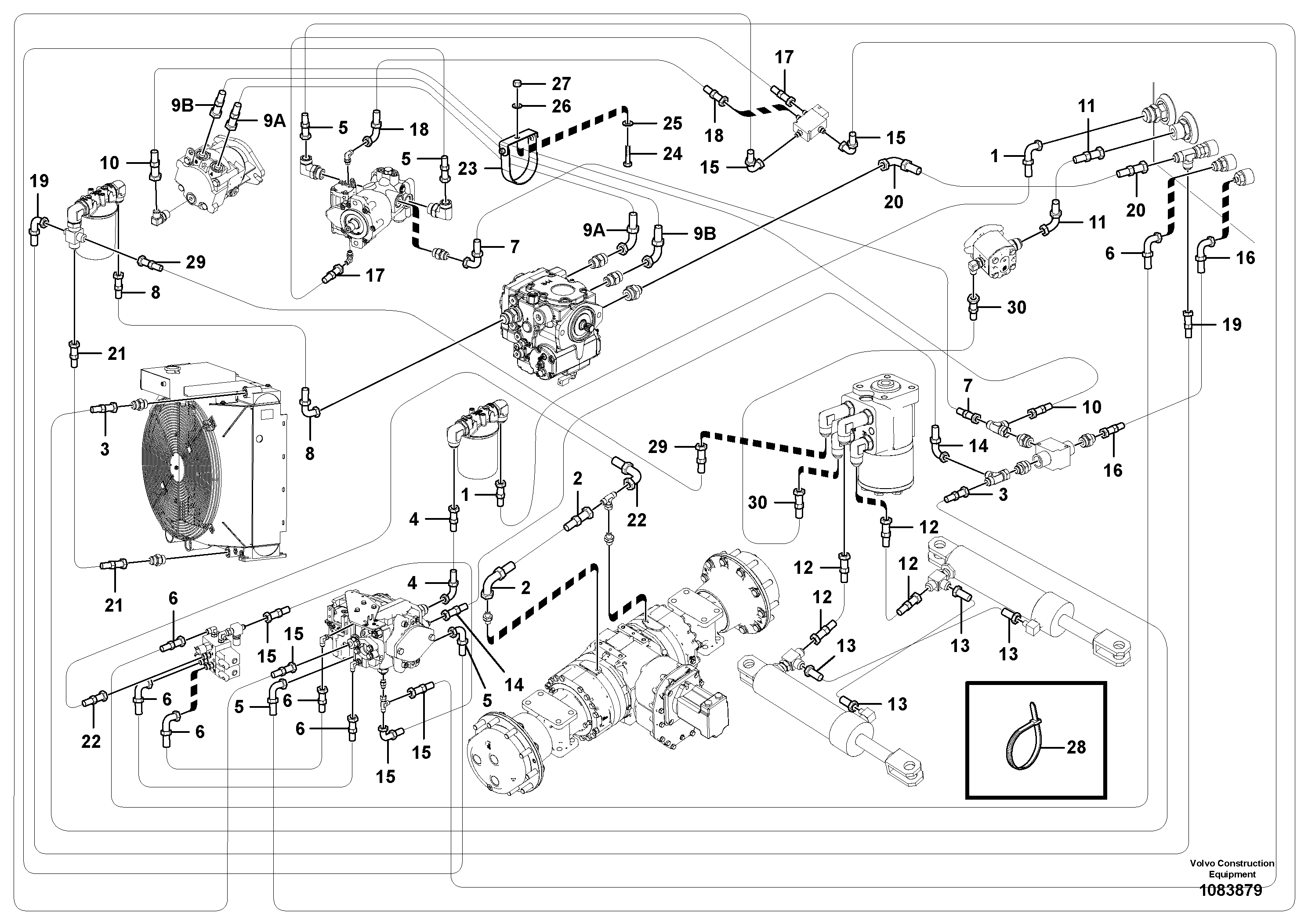 Timing gear casing VOE12809355 VOLVO