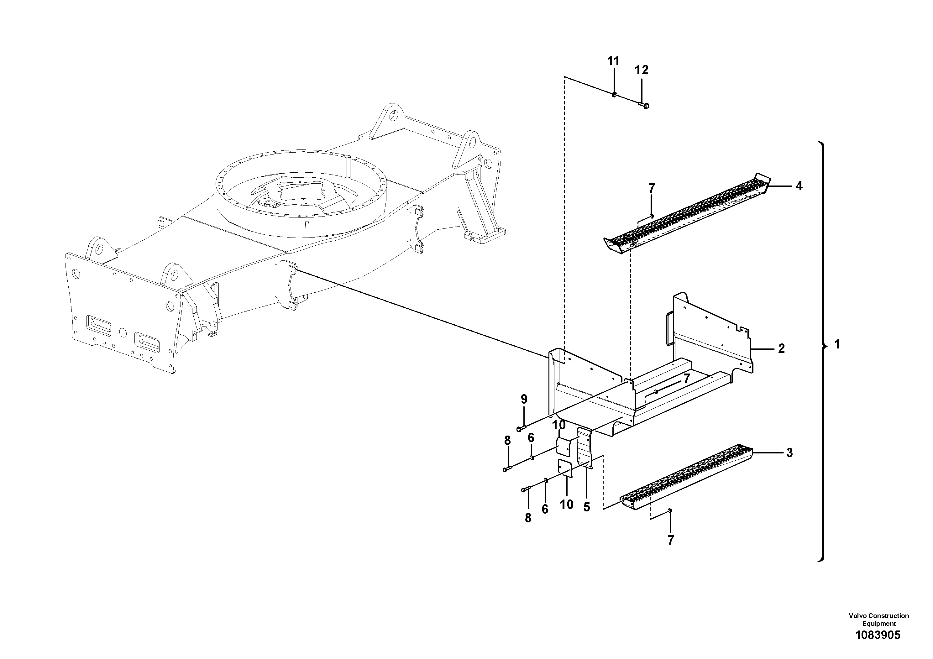 Pedal bracket R.h. VOE14637085 VOLVO