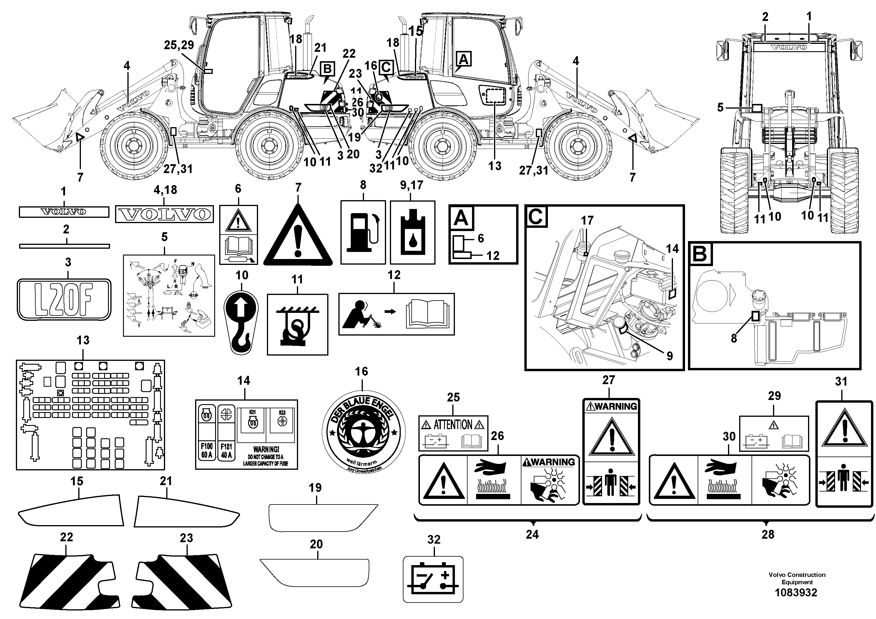 Cylinder Bolt VOE15210309 VOLVO