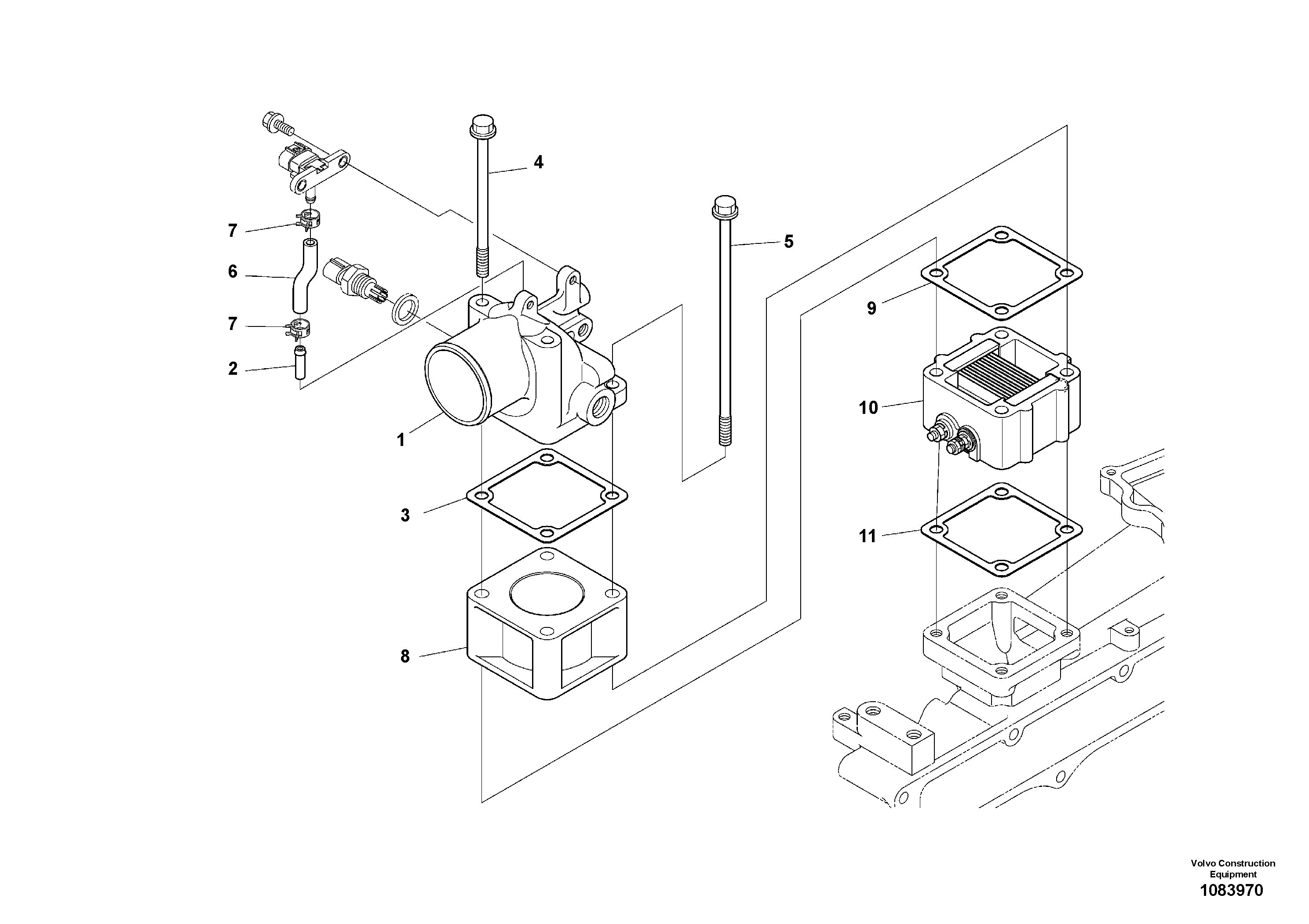 Sensor, position VOE22803360 VOLVO