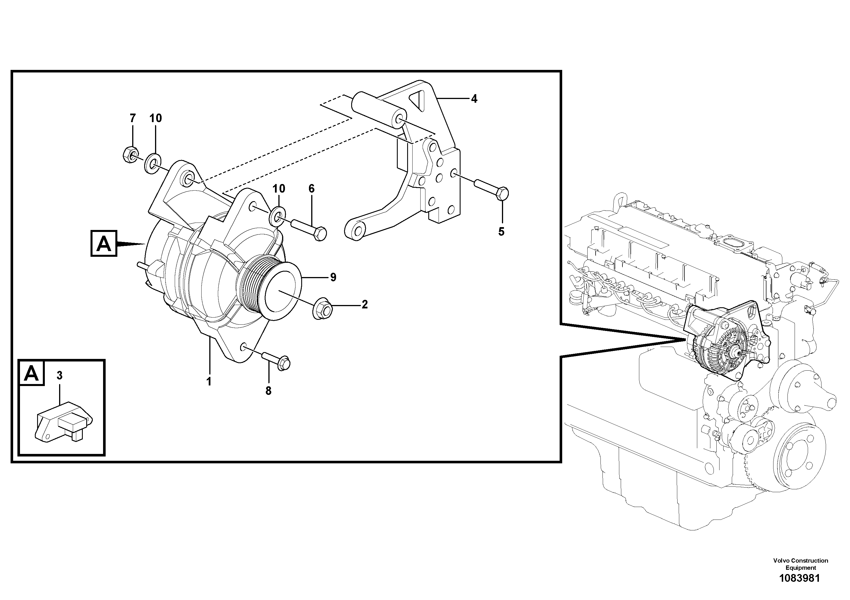 Engine cover VOE21902826 VOLVO