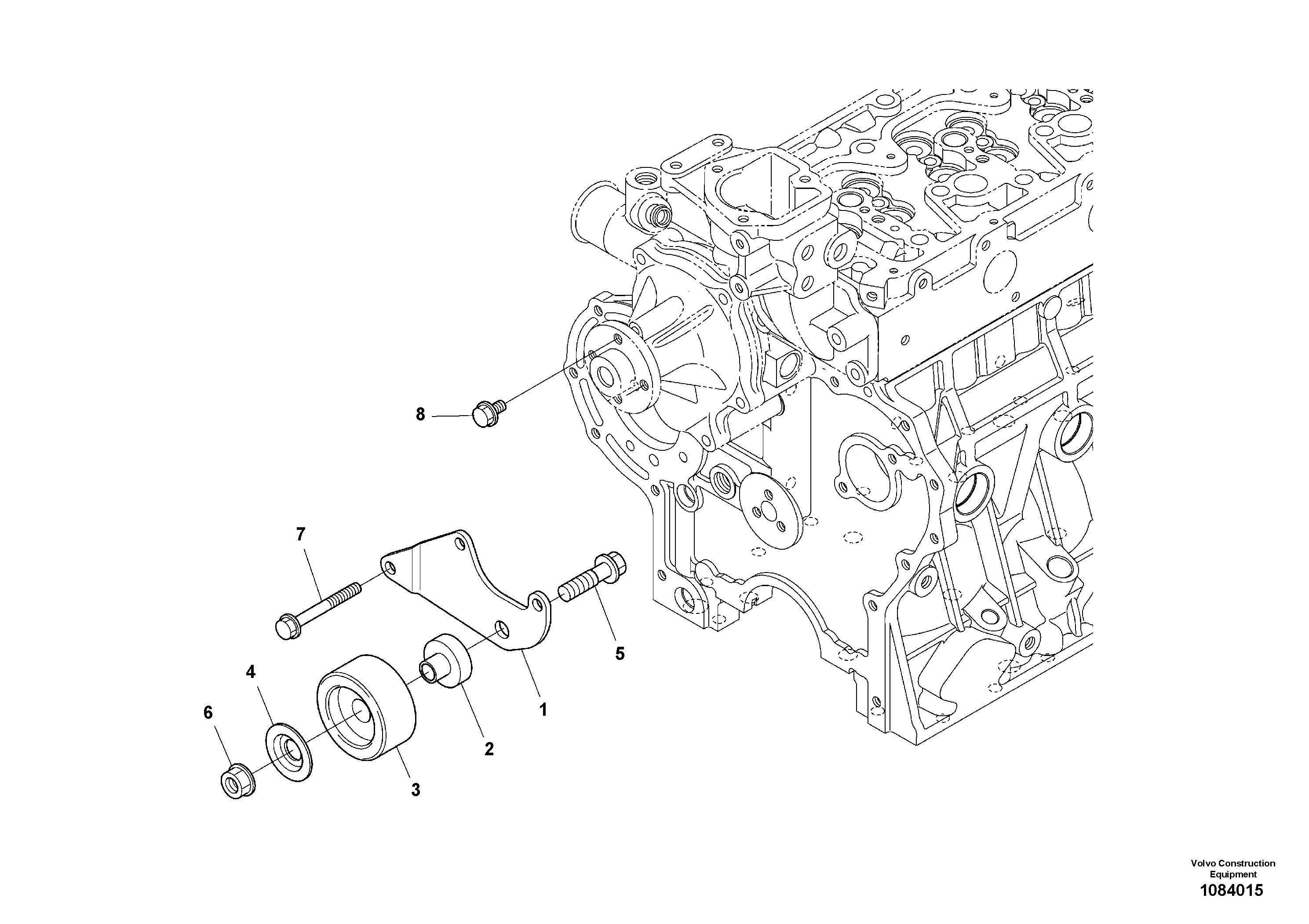 Pulley 1E43474300 VOLVO