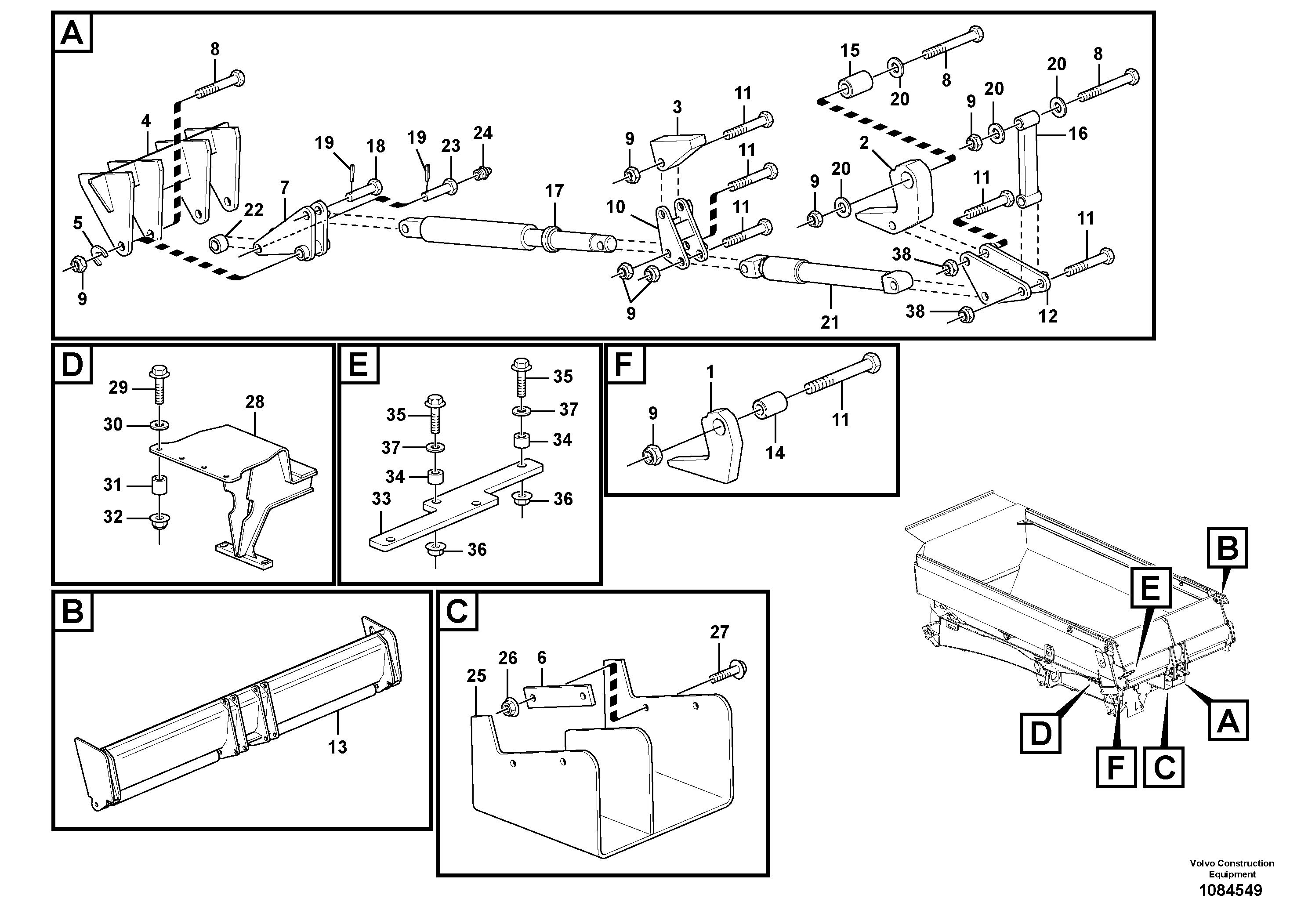Seat frame VOE16889341 VOLVO