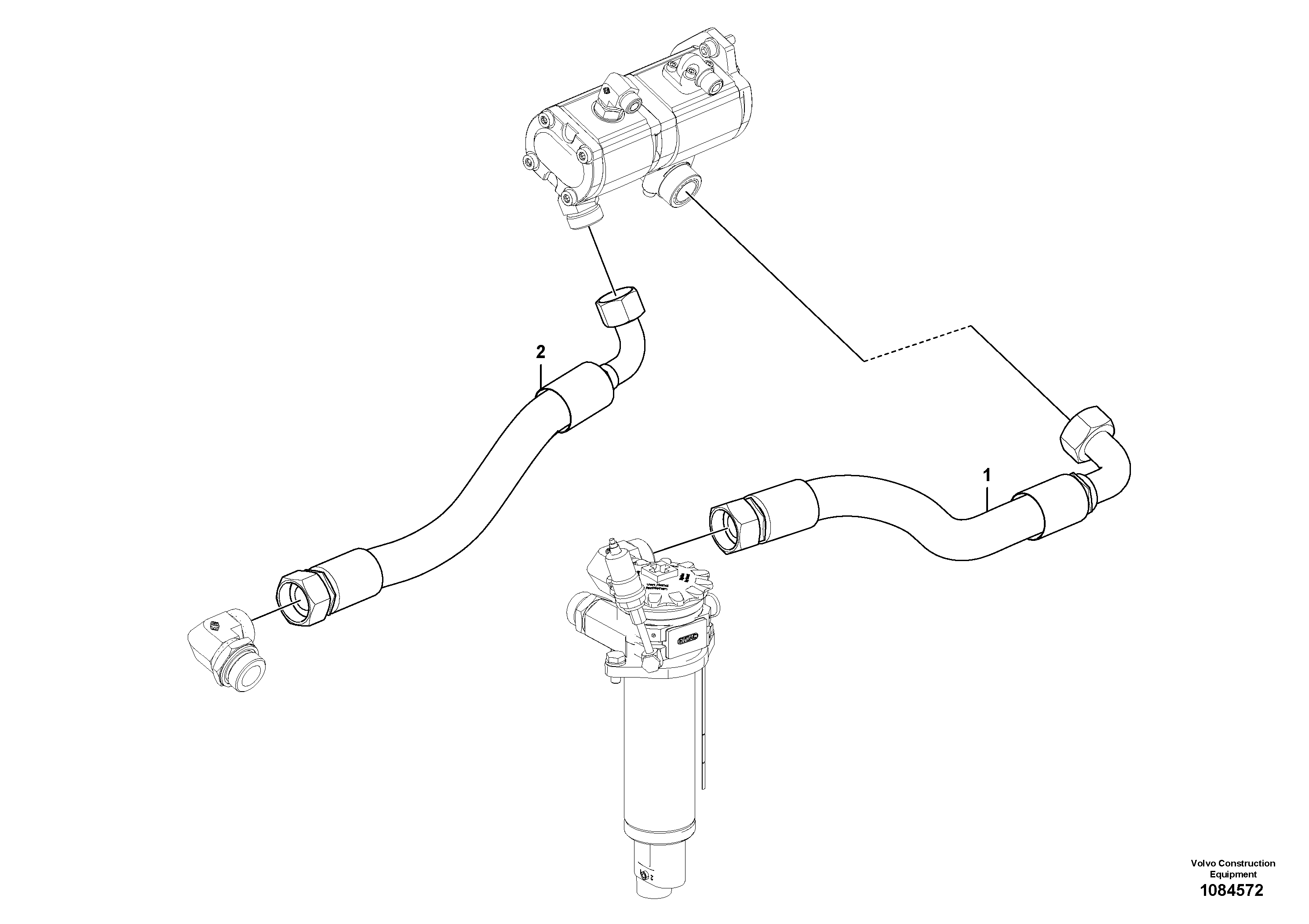 Timing gear casing VOE12800164 VOLVO