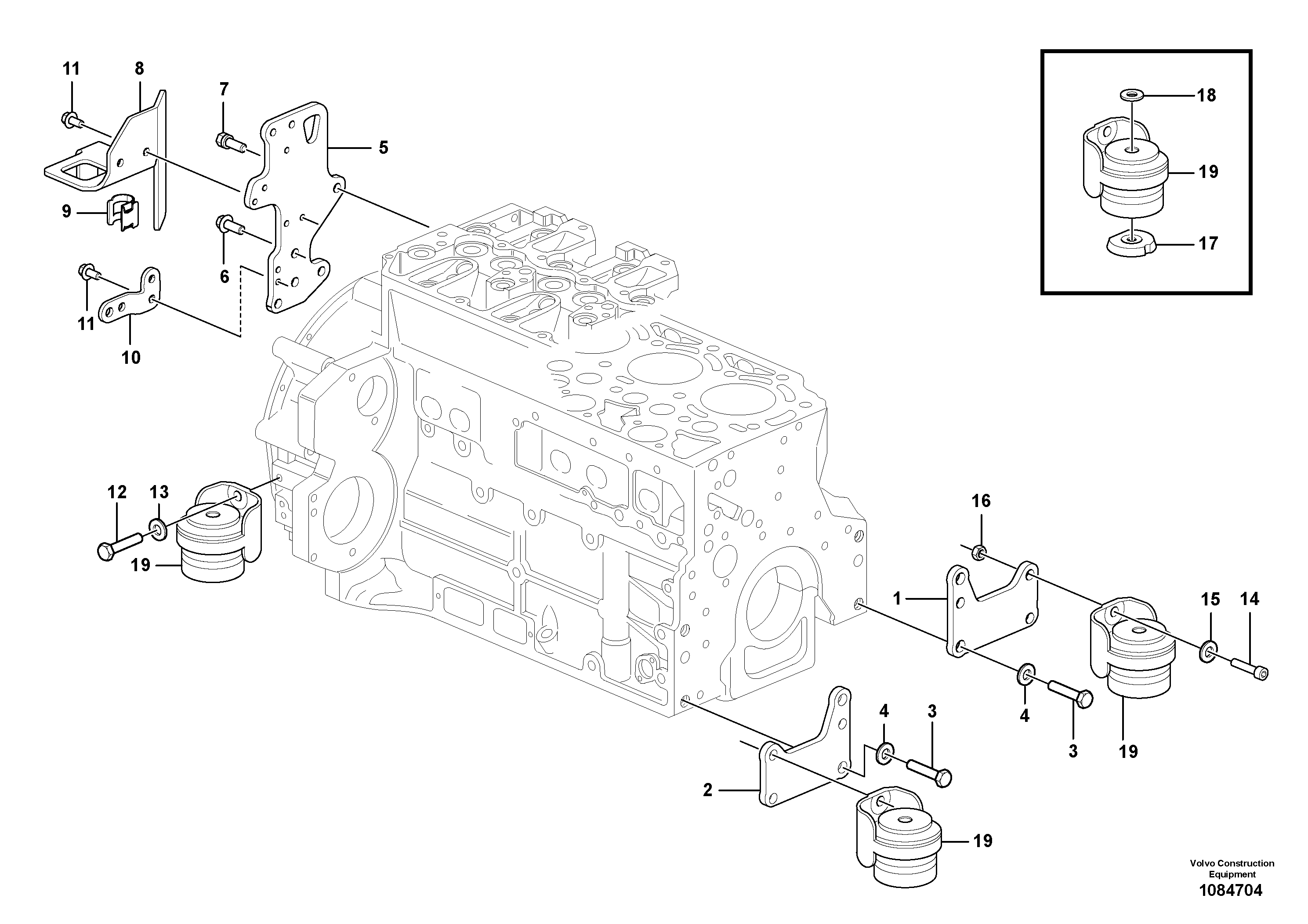 Seat frame VOE20797603 VOLVO