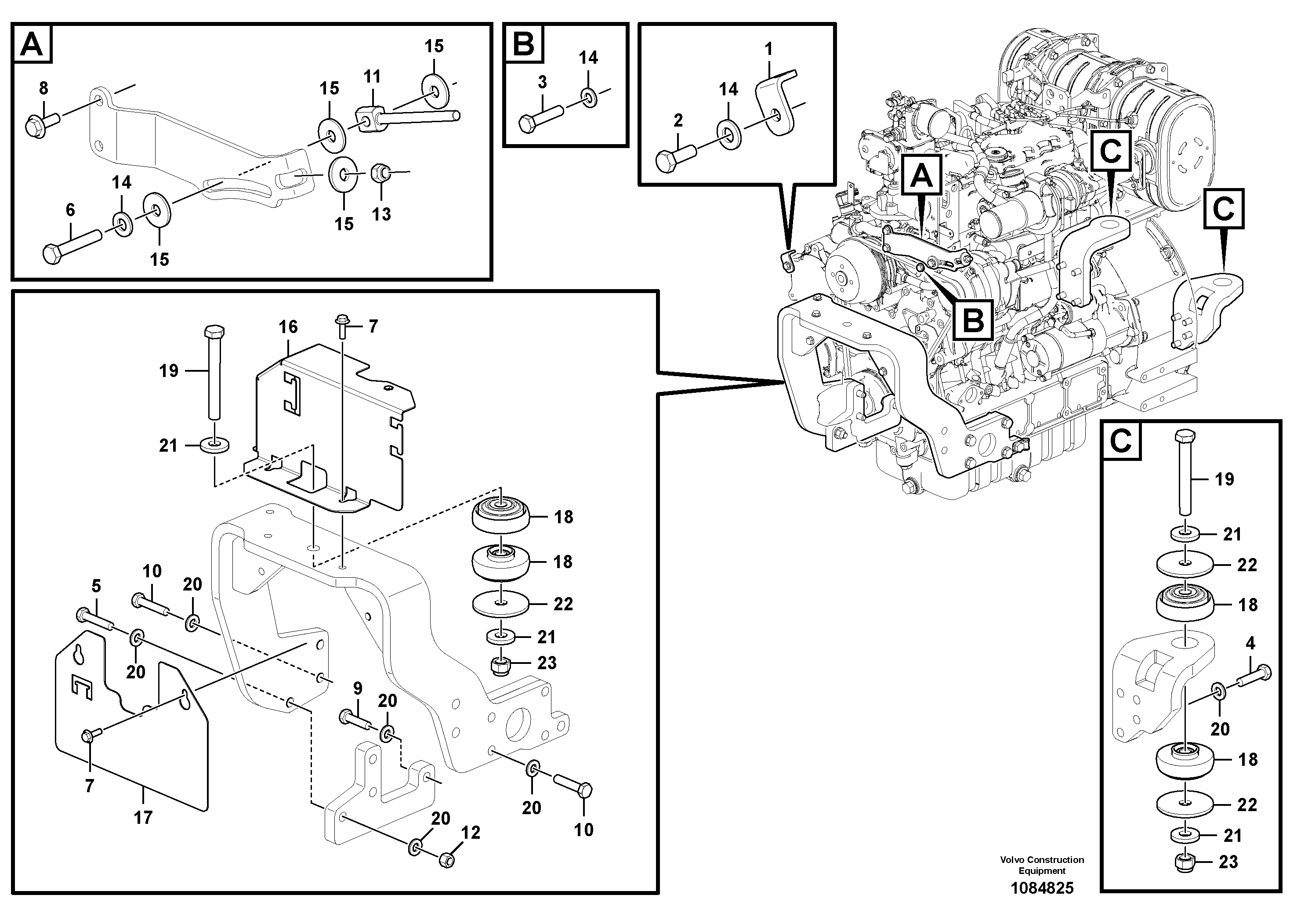 Mounting rail VOE962774 VOLVO