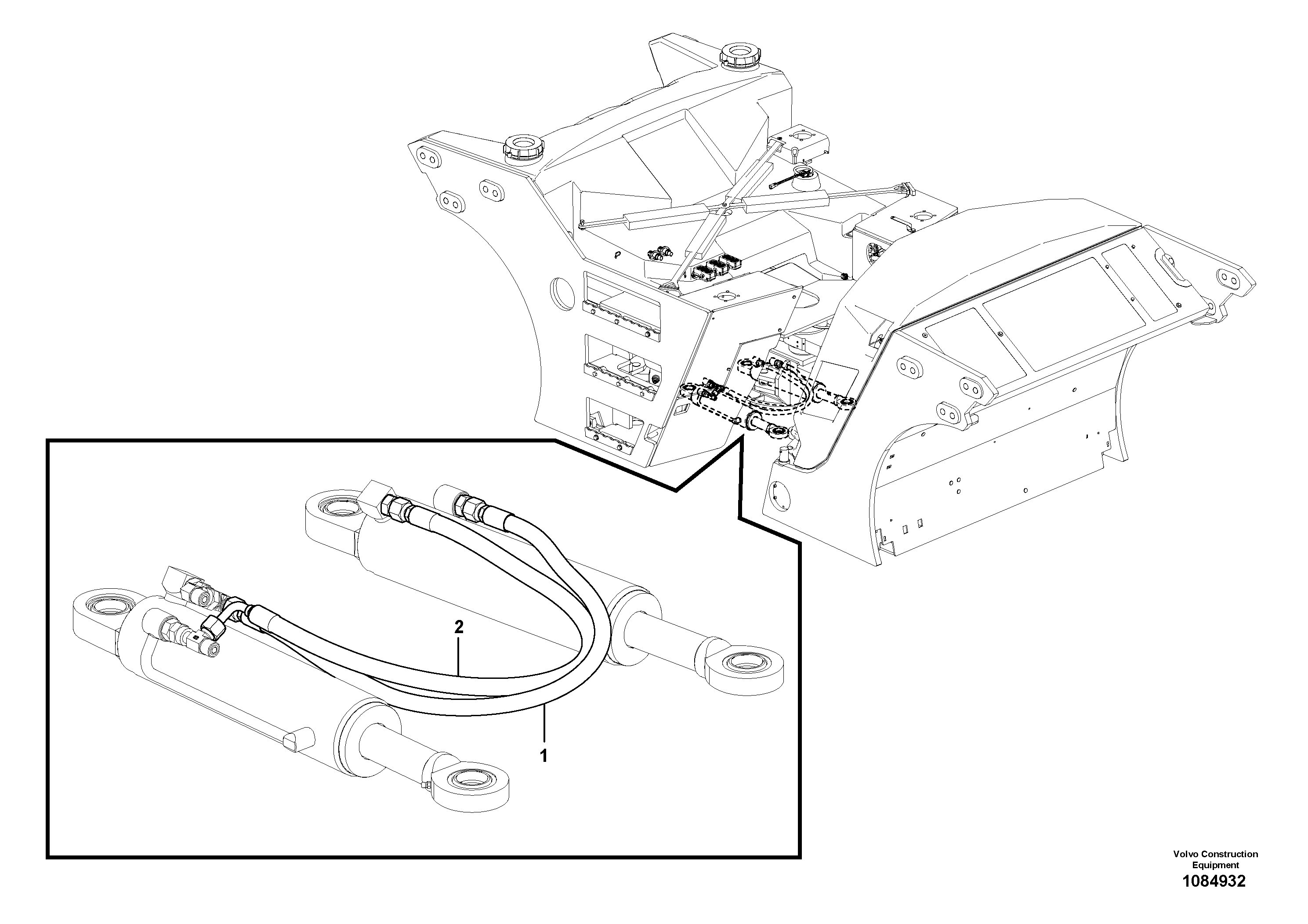 Timing gear casing VOE12801344 VOLVO