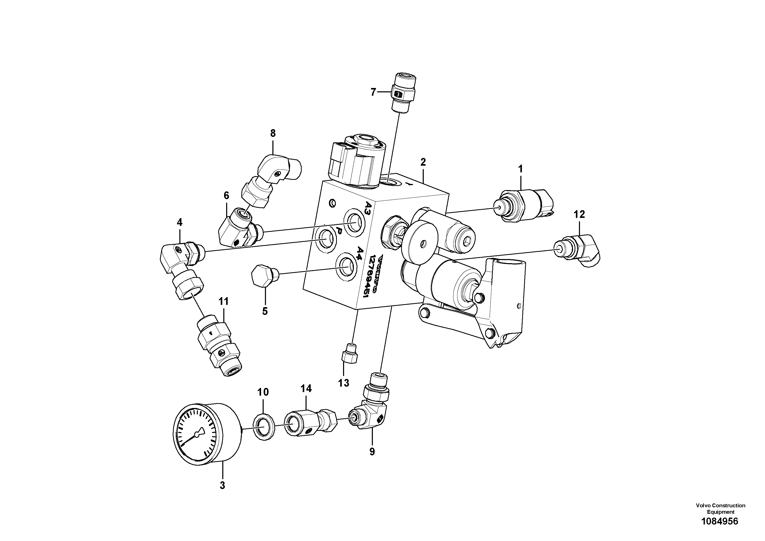 Tube plug Rh VOE12818239 VOLVO