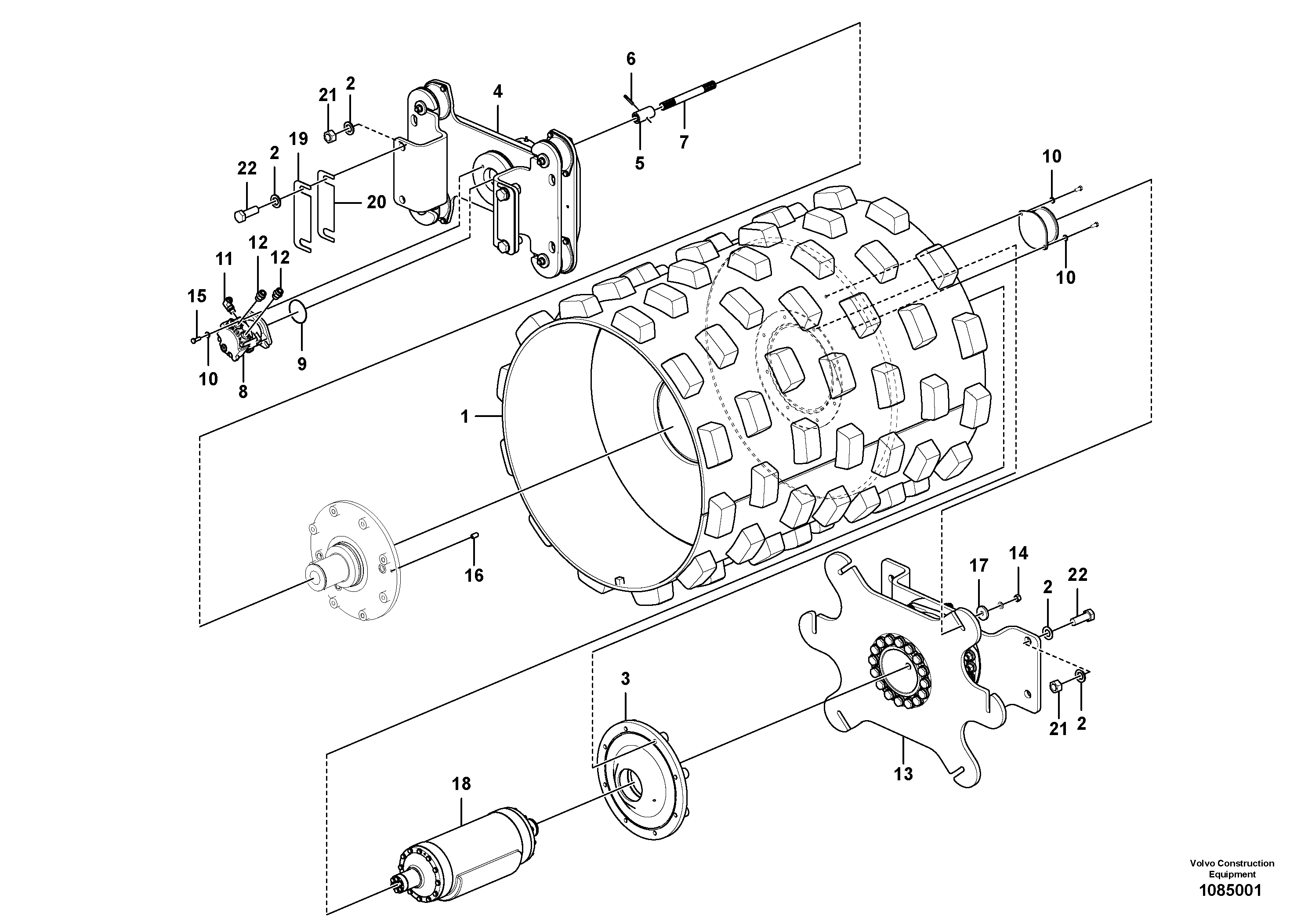 Balancer gasket VOE12813628 VOLVO