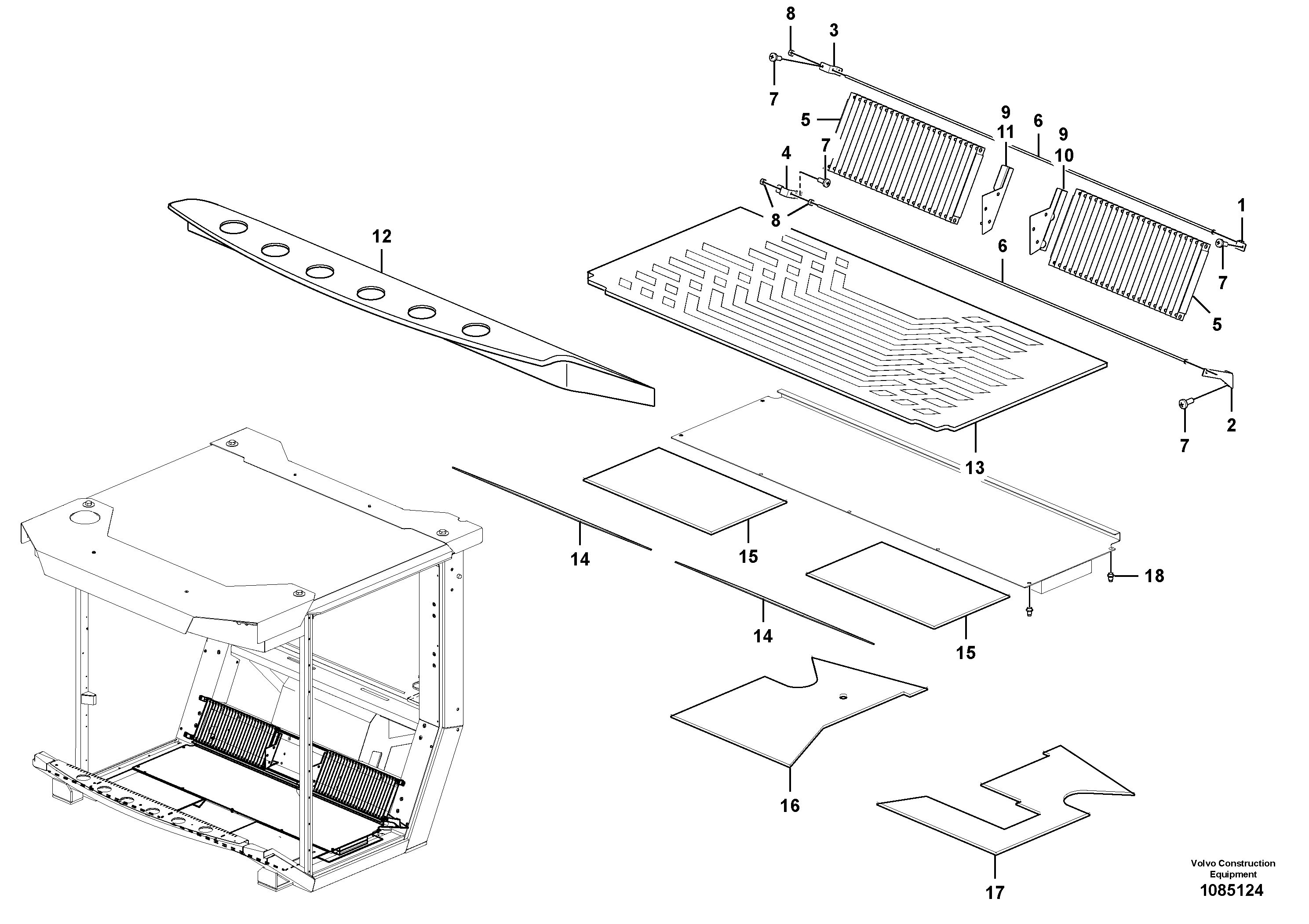 Seat frame VOE17456296 VOLVO