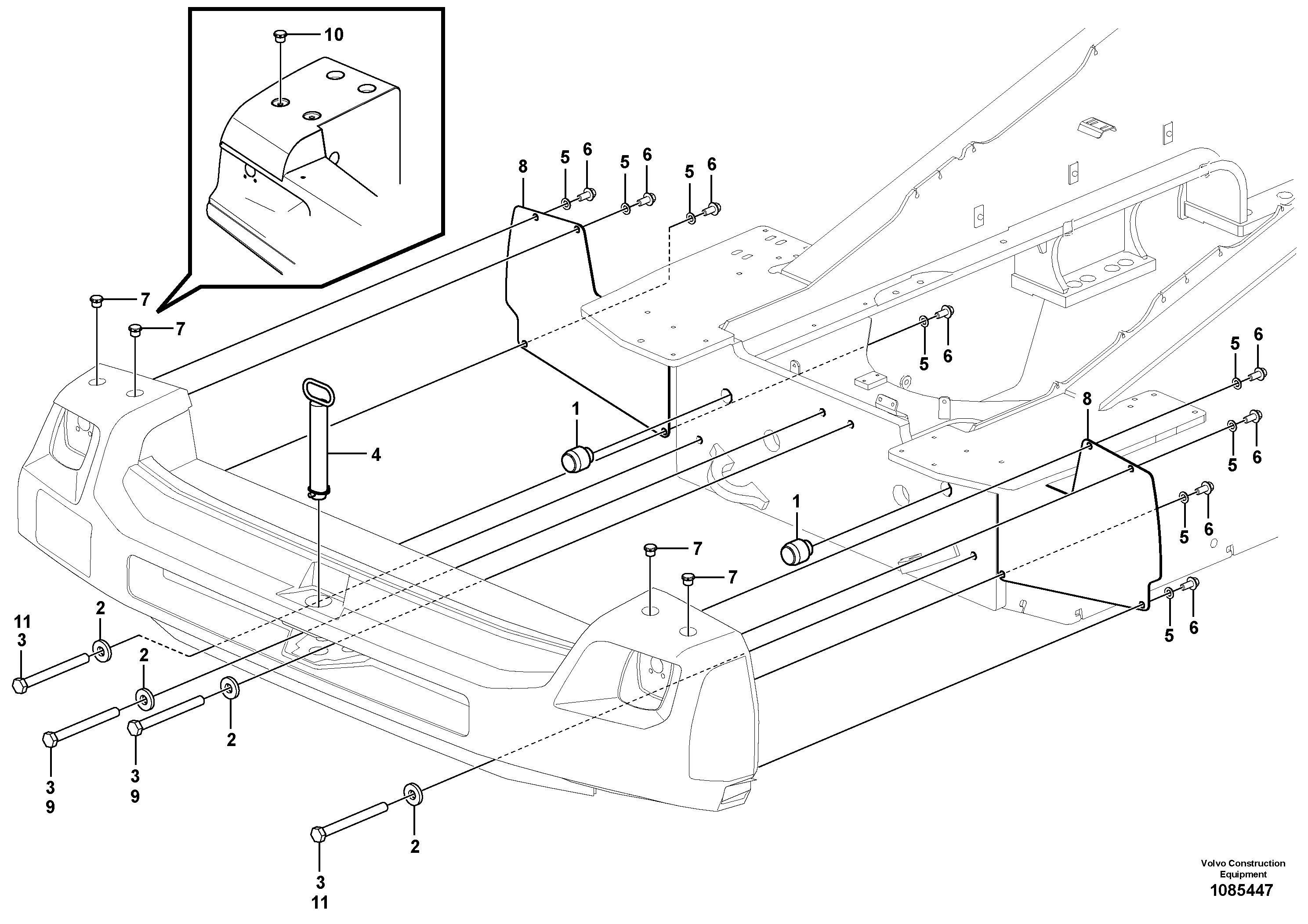 For upper engine part VOE16691330 VOLVO