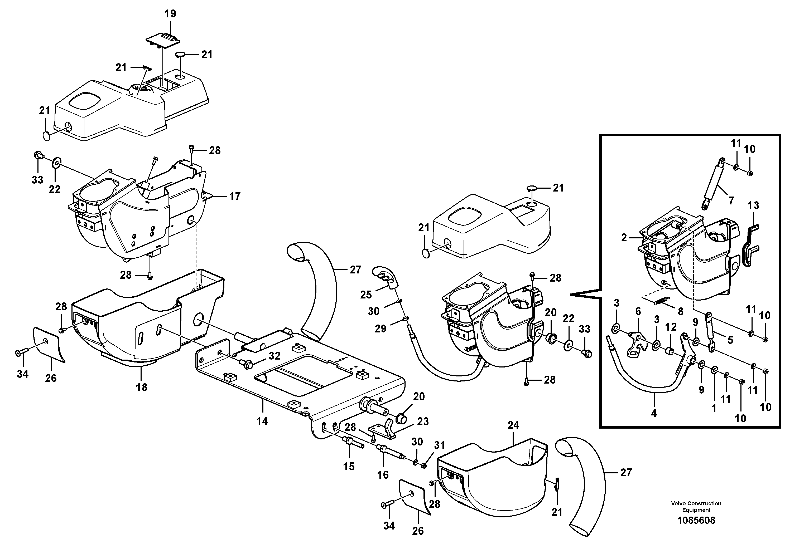 Cable harness,upper.s VOE14666772 VOLVO