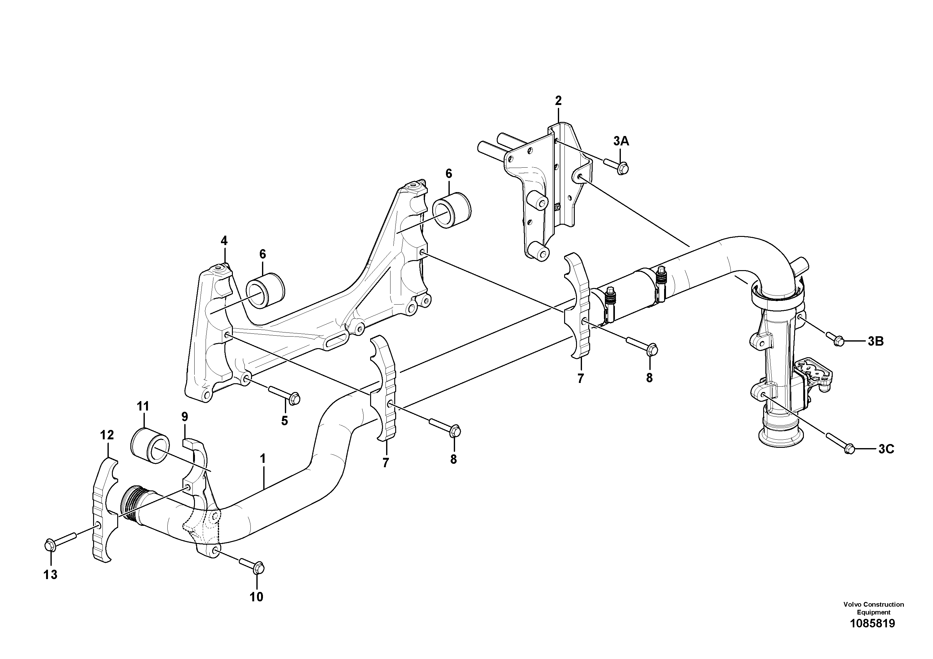 Seat frame VOE21564408 VOLVO