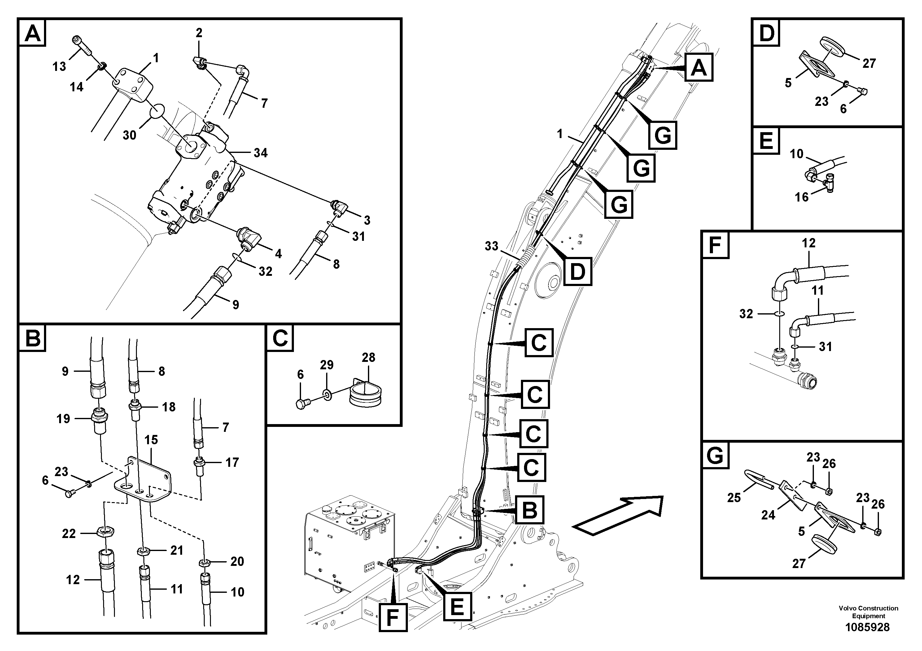 Timing gear casing VOE15801307 VOLVO