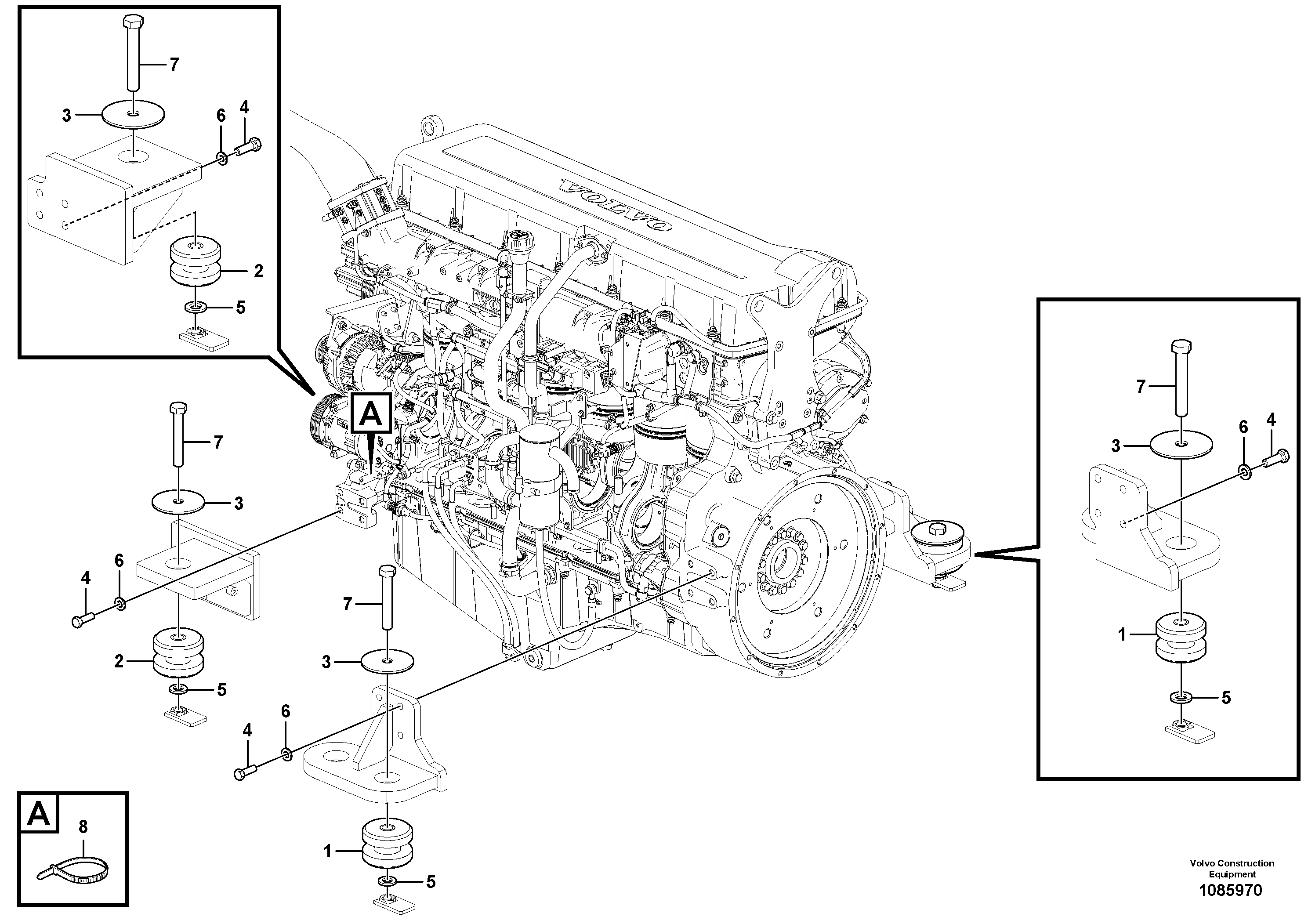 Tilt bearing VOE60110386 VOLVO