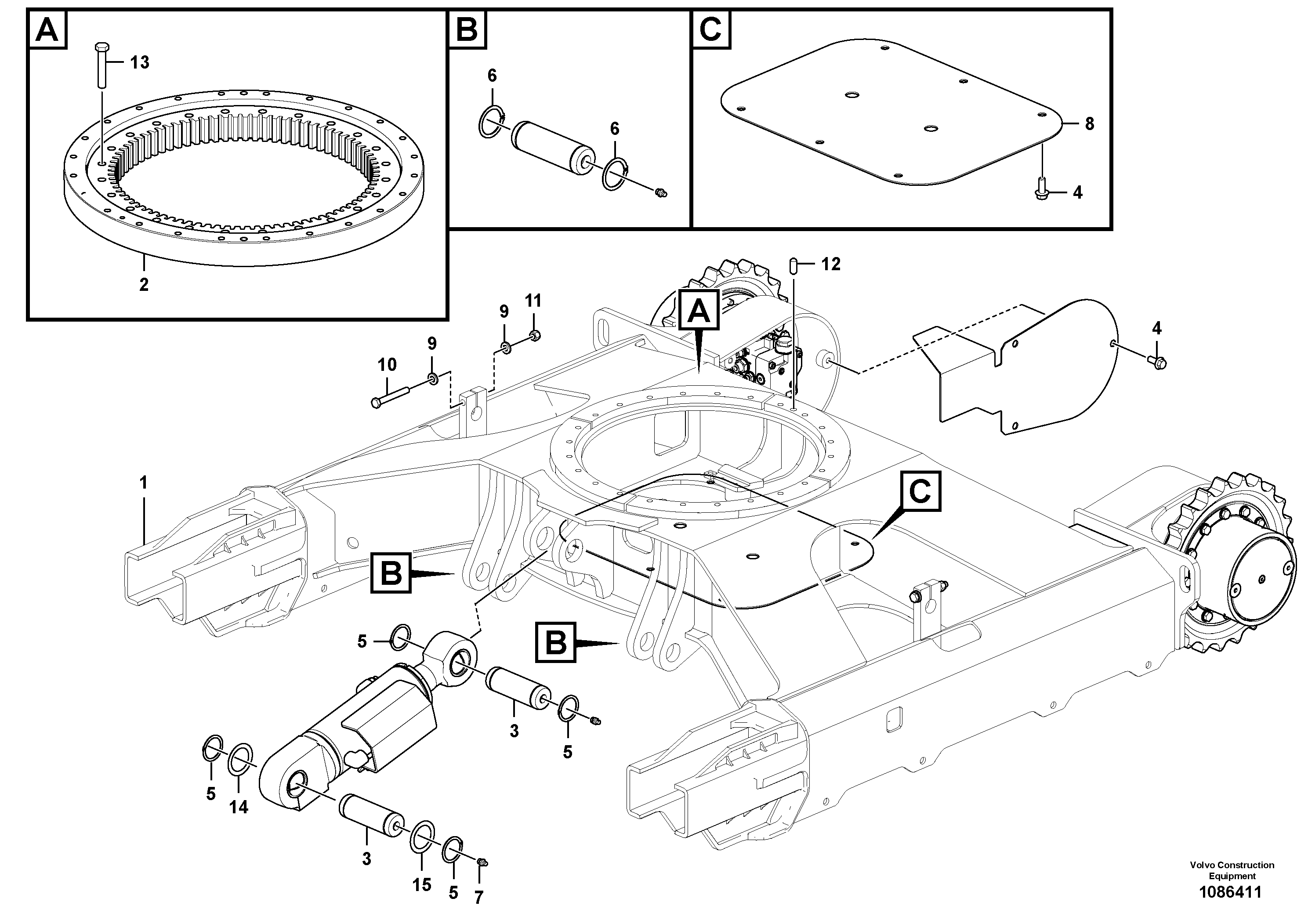 Mounting rail VOE16282980 VOLVO