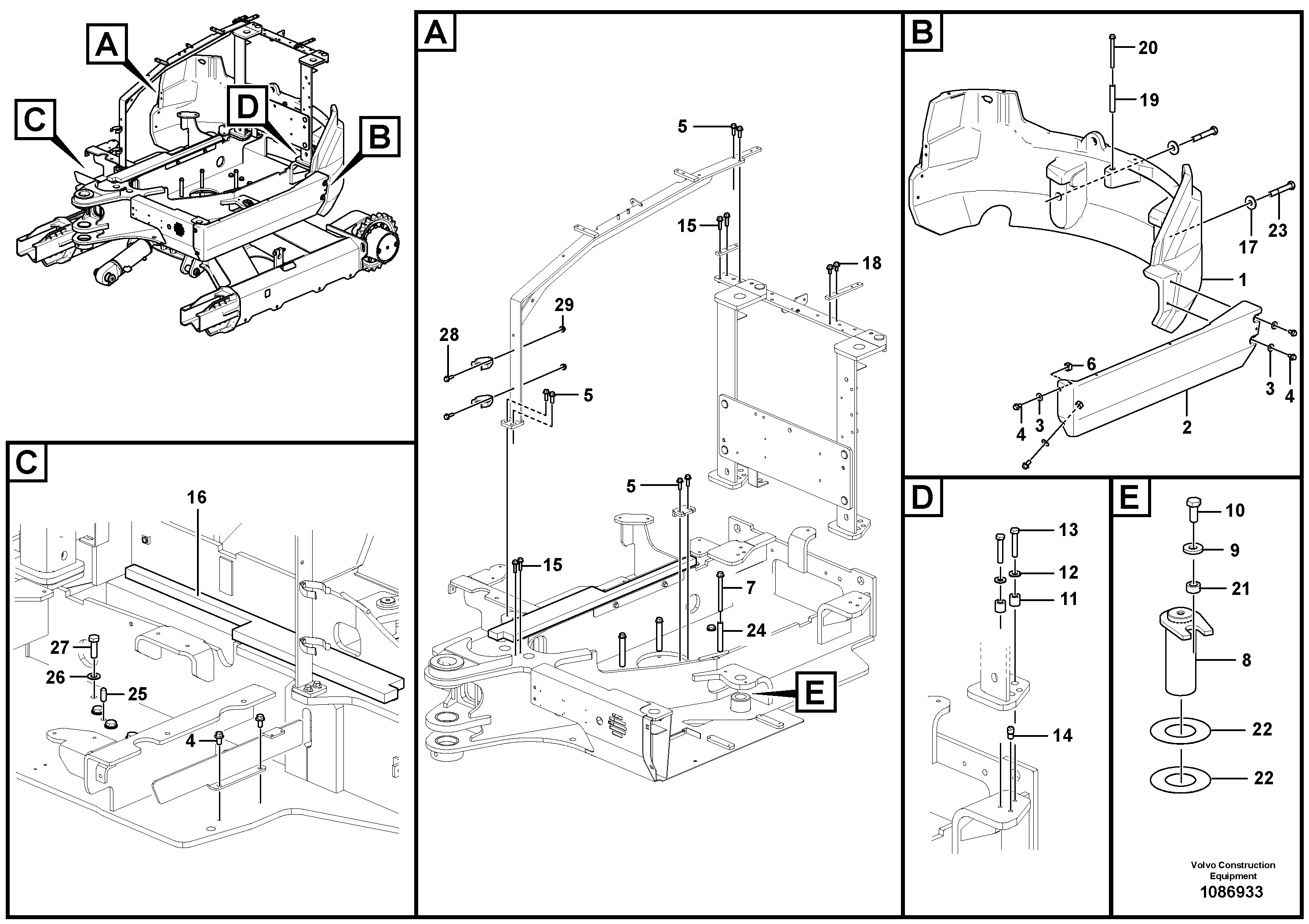 Mounting rail VOE16264520 VOLVO