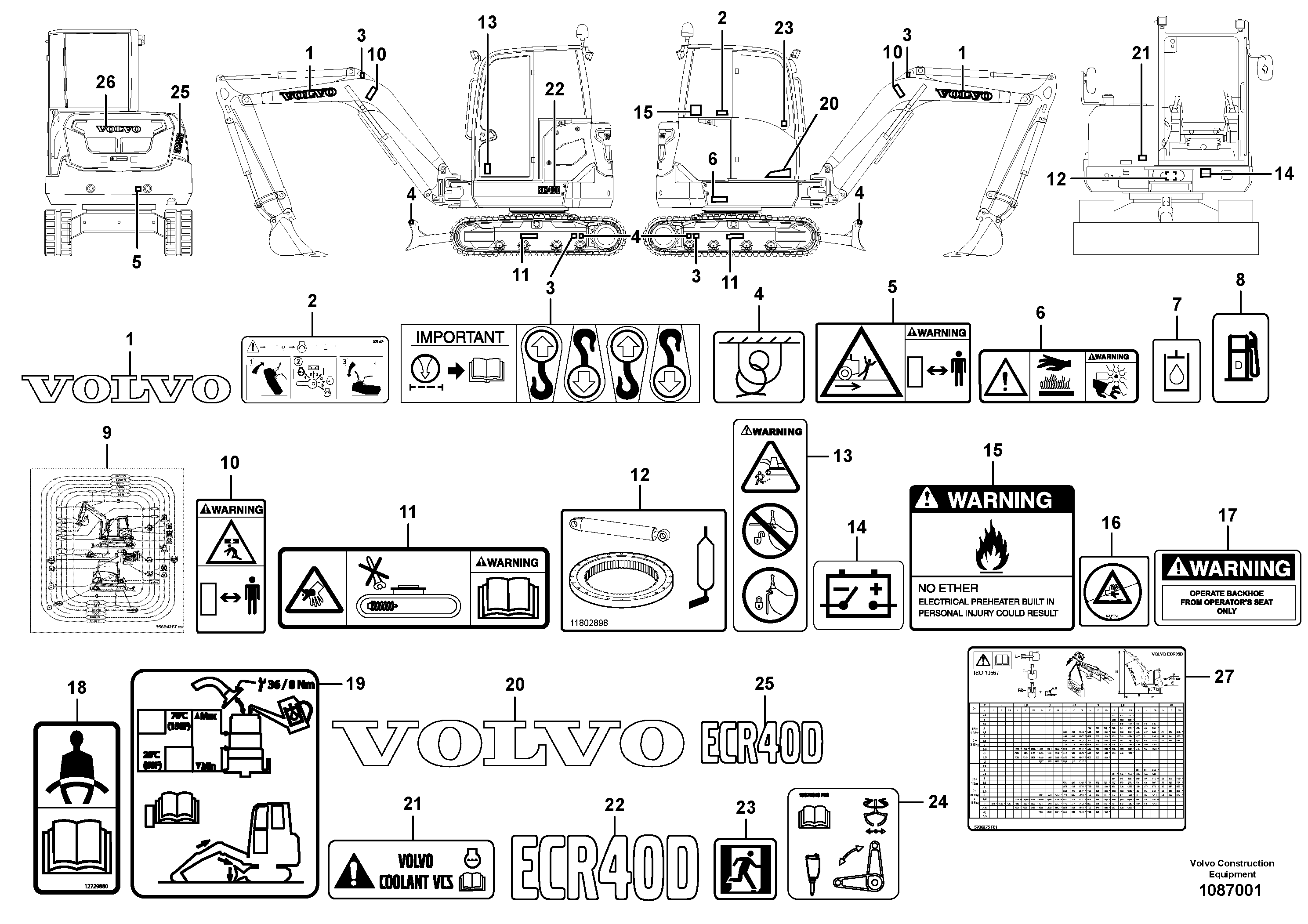 Decal VOE15716201 VOLVO