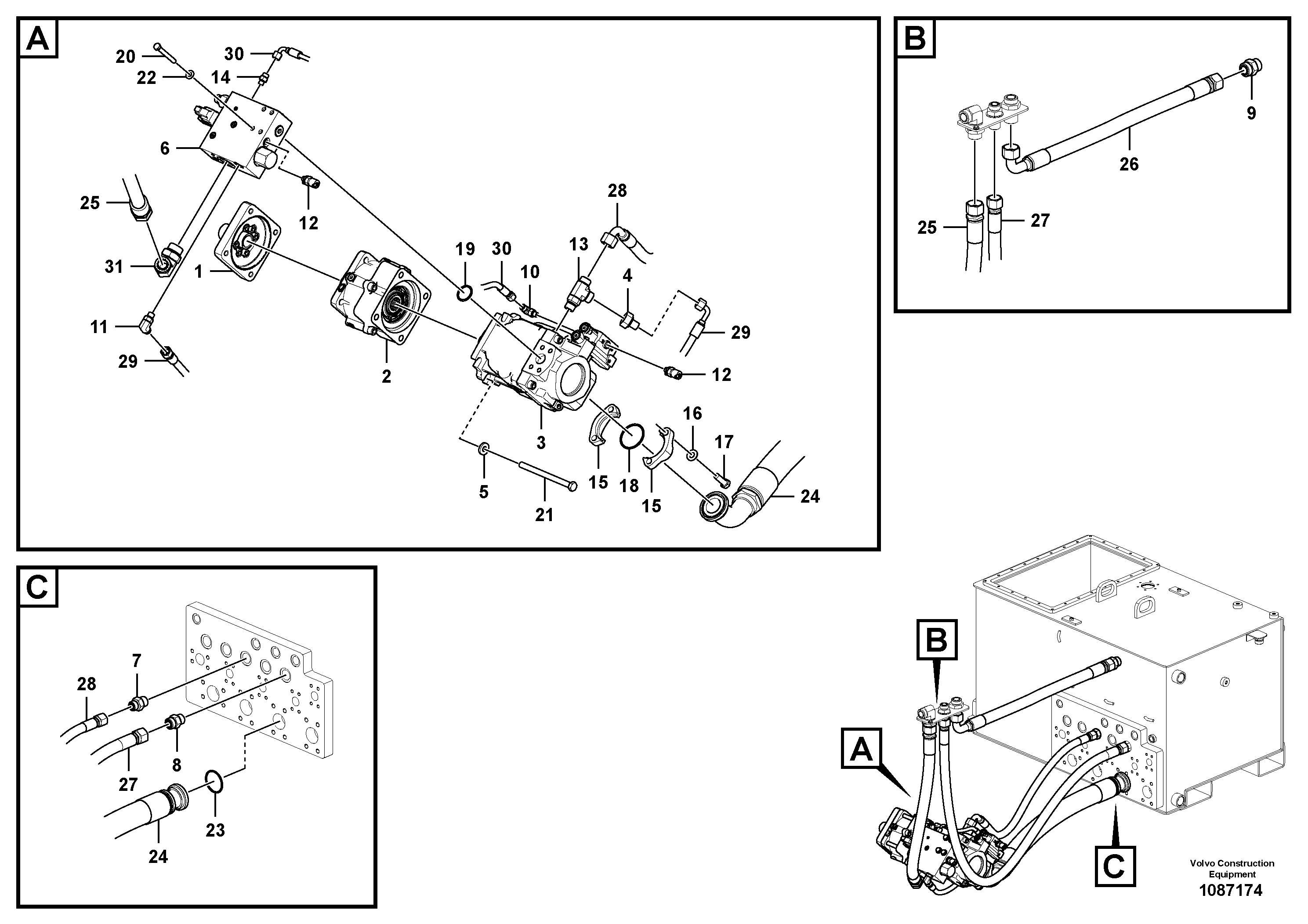 Mounting rail RM95103867 VOLVO