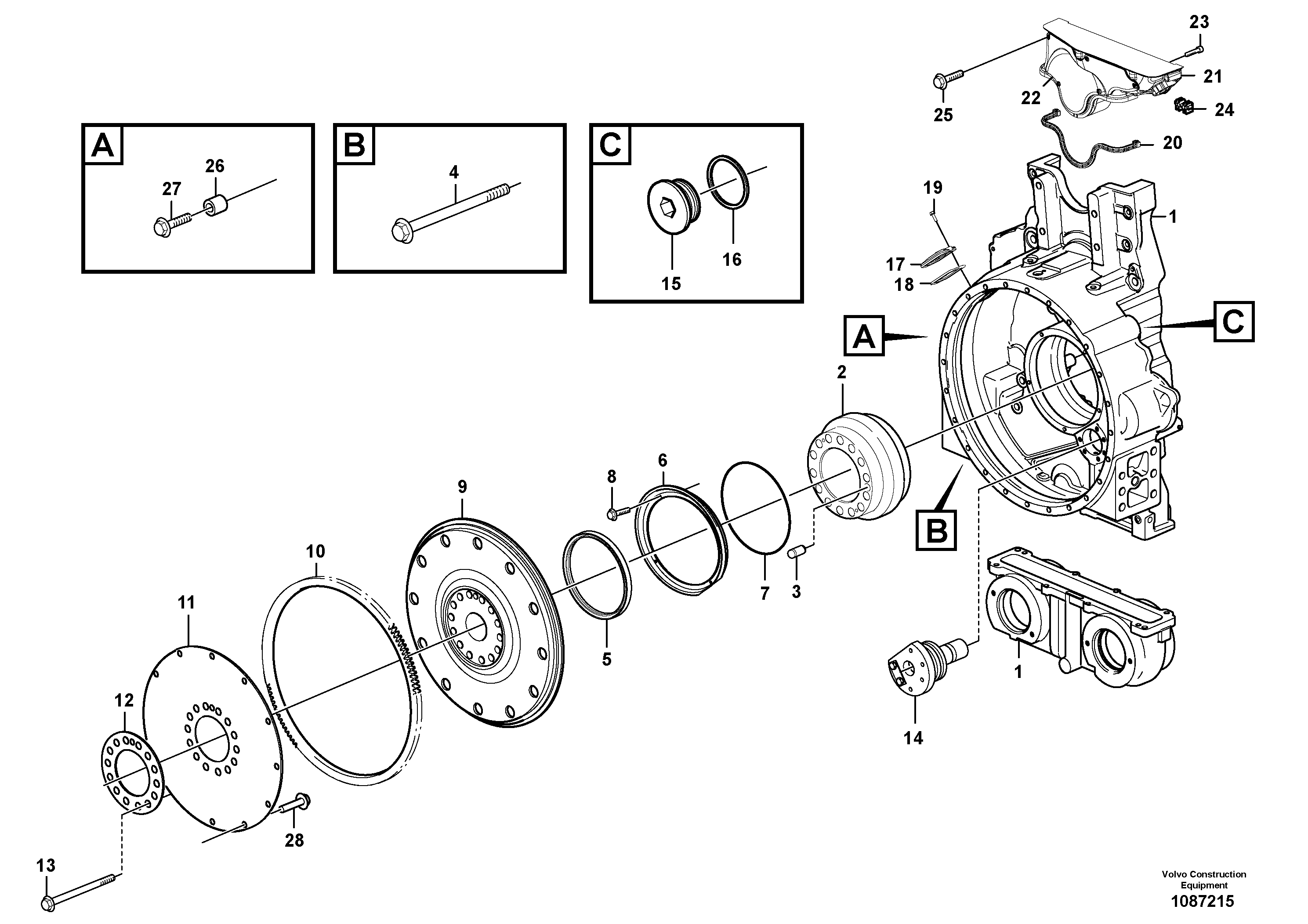 Timing Gear Cov VOE20853456 VOLVO