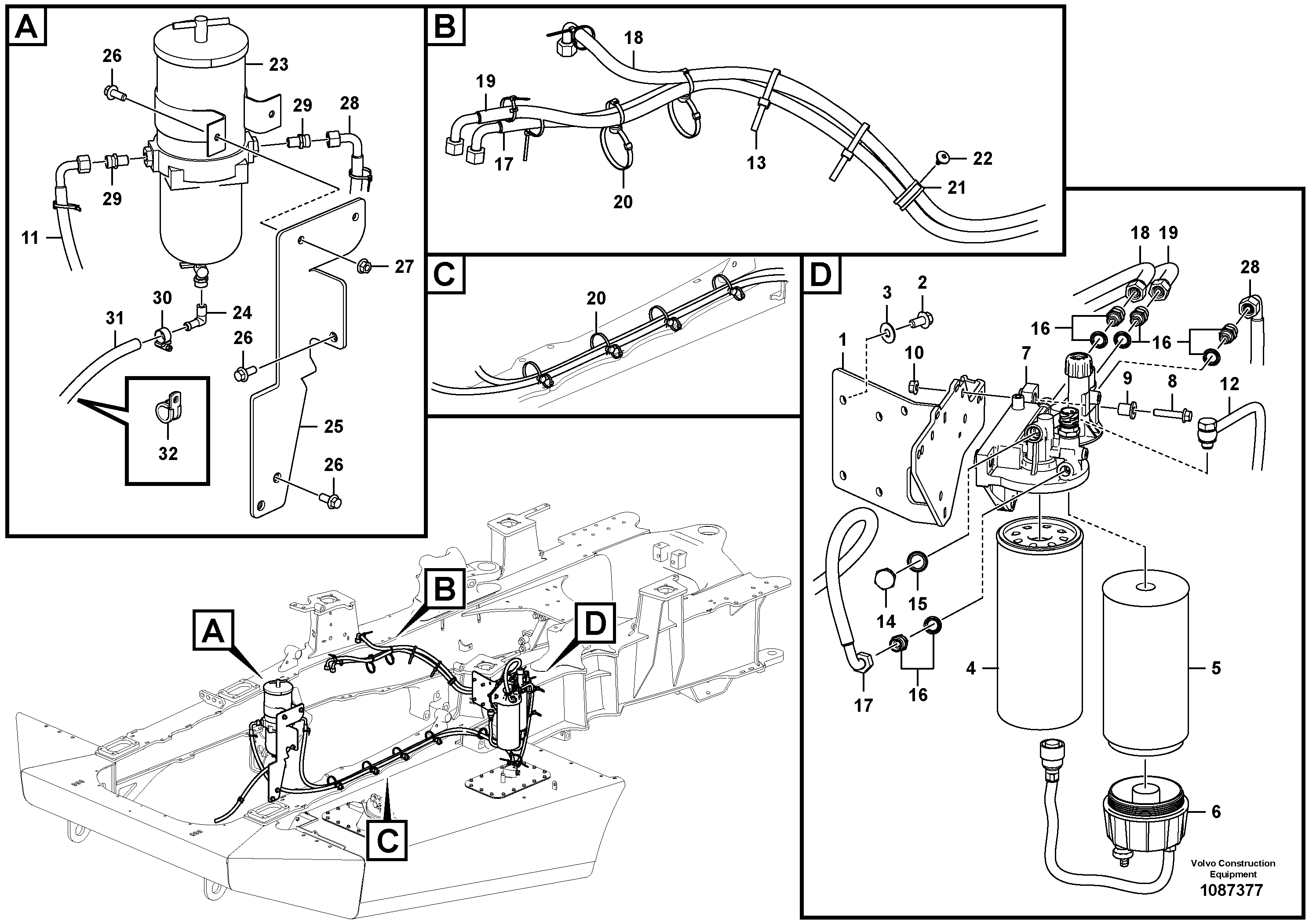 Seat frame VOE16681319 VOLVO